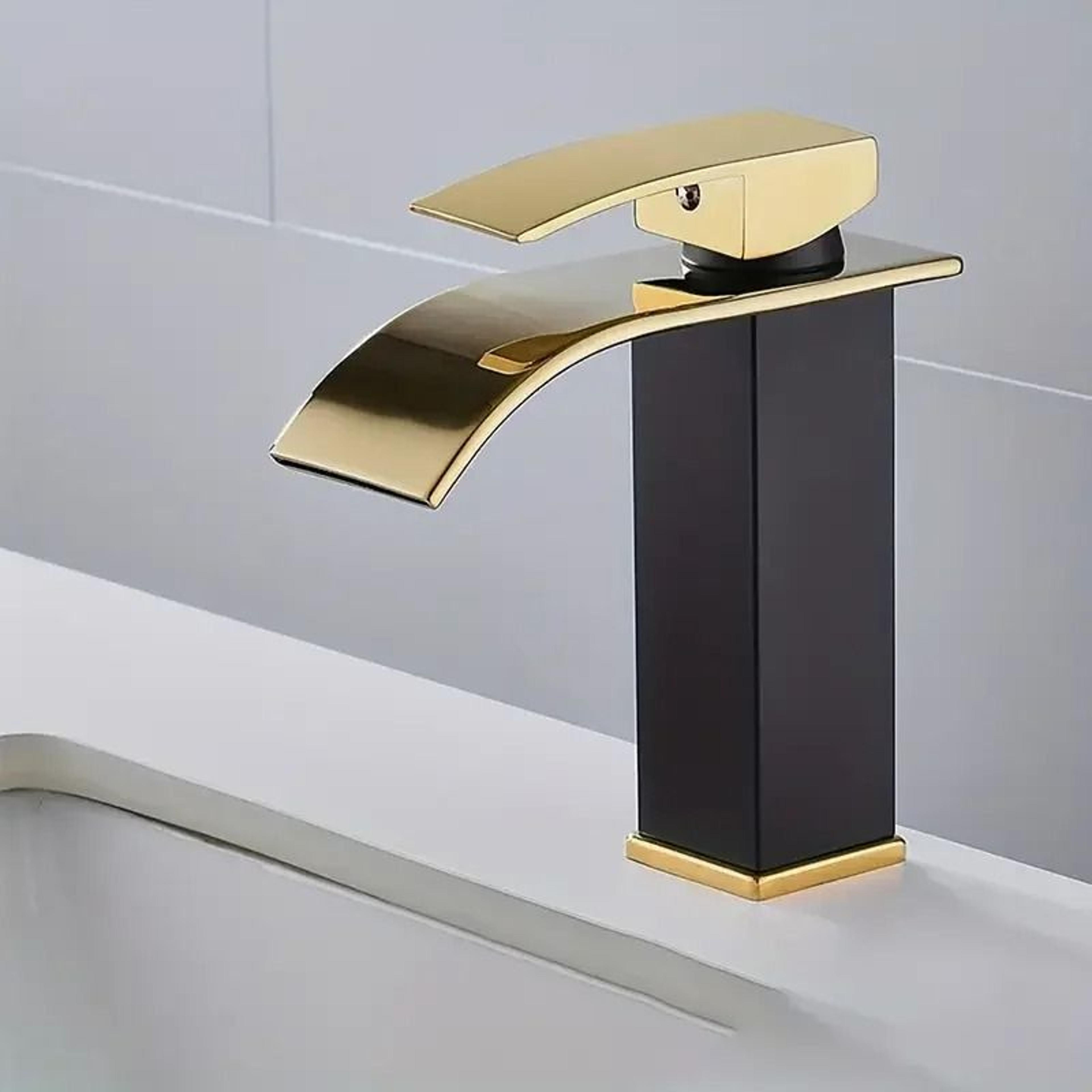 Luxury Waterfall Basin Mixer  Hot  Cold DualControl Stainless Steel Bathroom Faucet 8