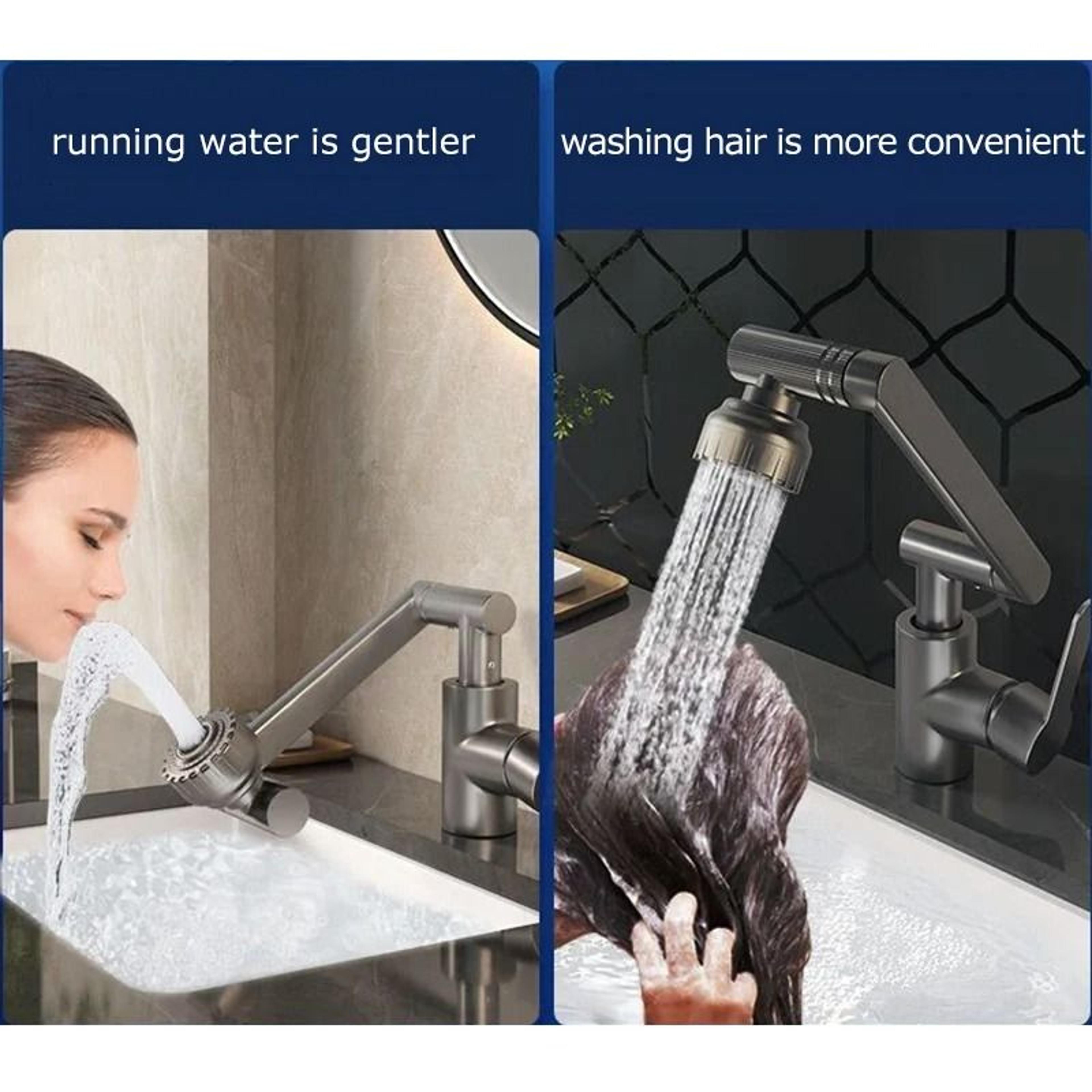Multifunctional Robotic Arm Basin Faucet  1080 Universal Rotating DualMode Sink Mixer 2
