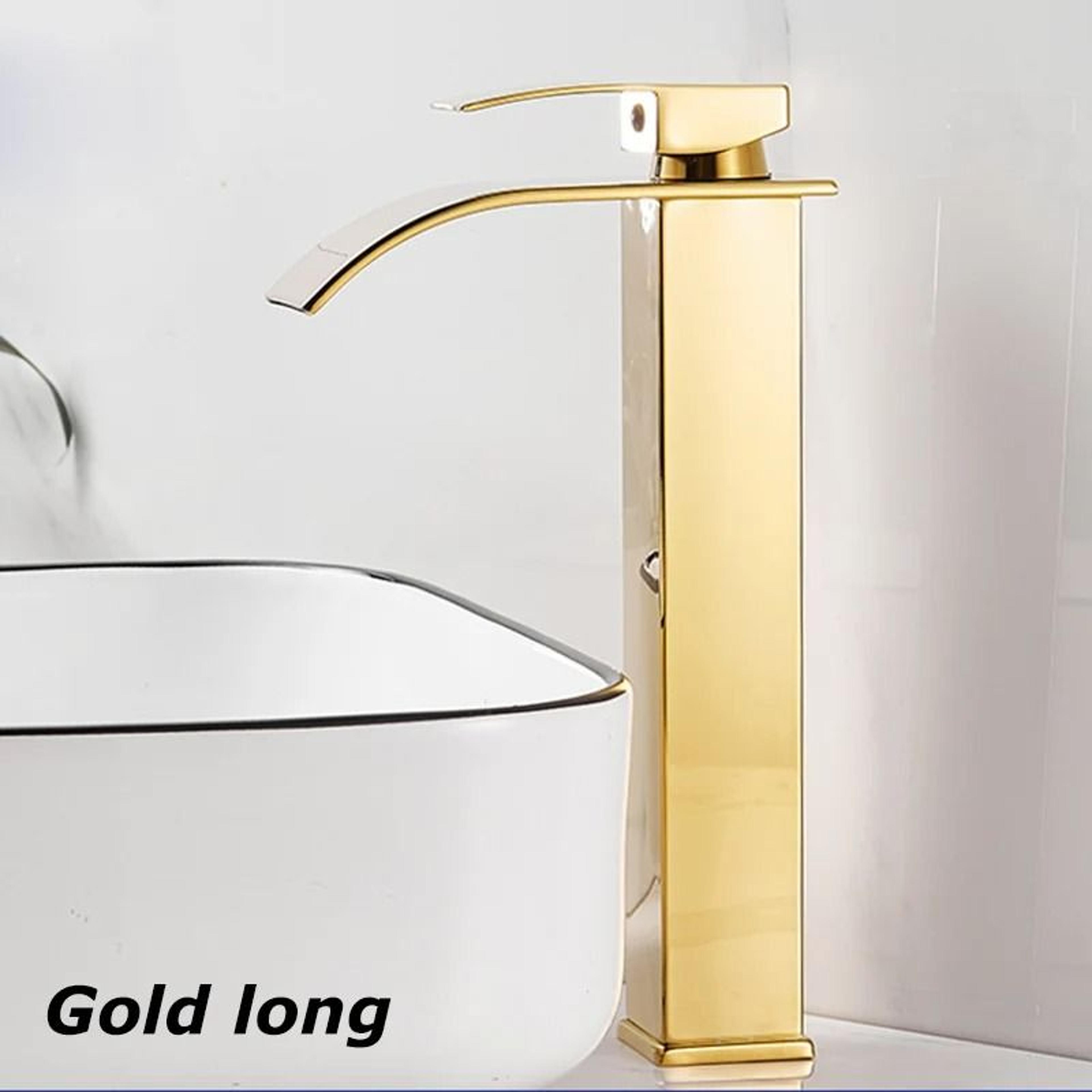 Luxury Architectural Waterfall Basin Mixer  Hot  Cold Stainless Steel DualControl Faucet 9