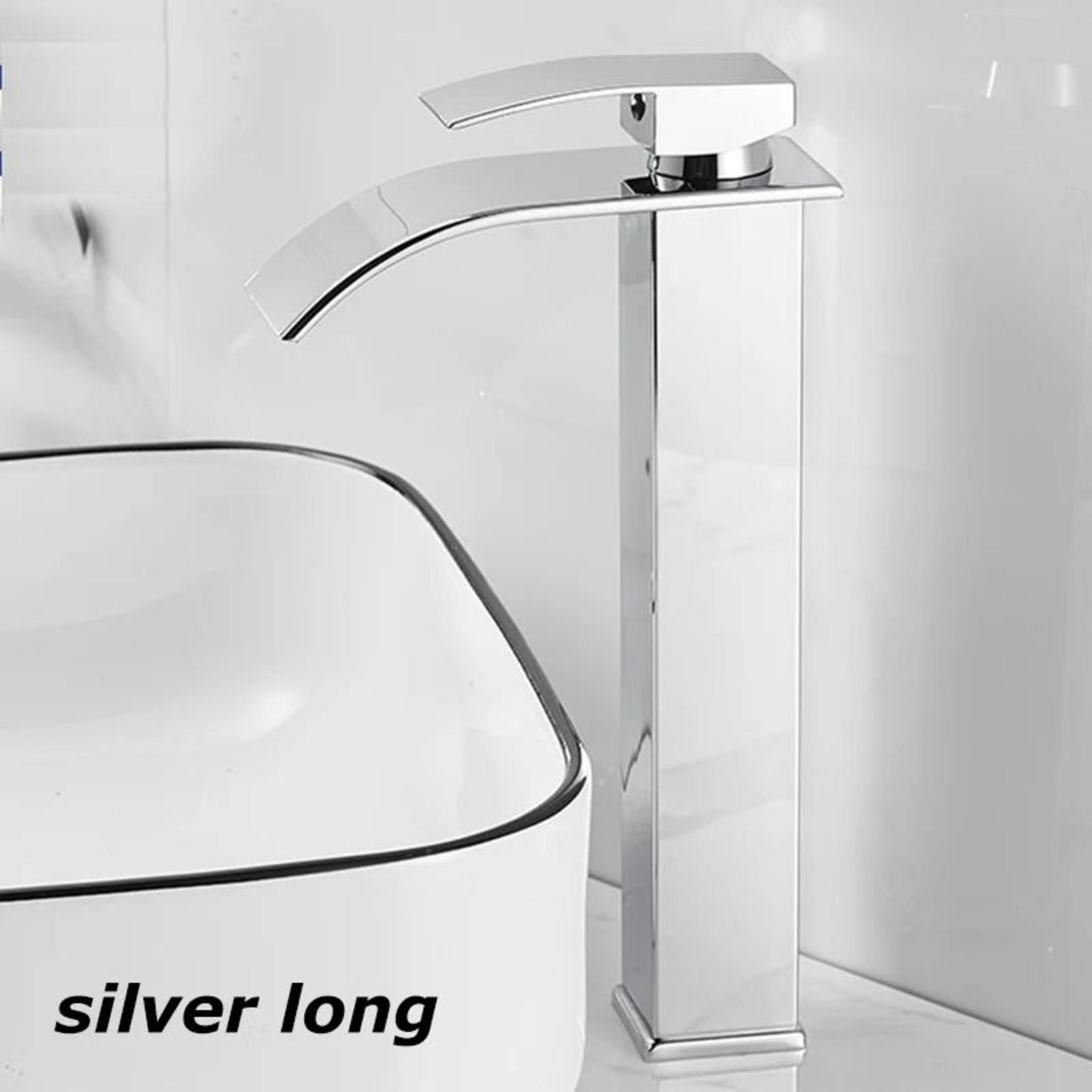 Luxury Architectural Waterfall Basin Mixer  Hot  Cold Stainless Steel DualControl Faucet 11