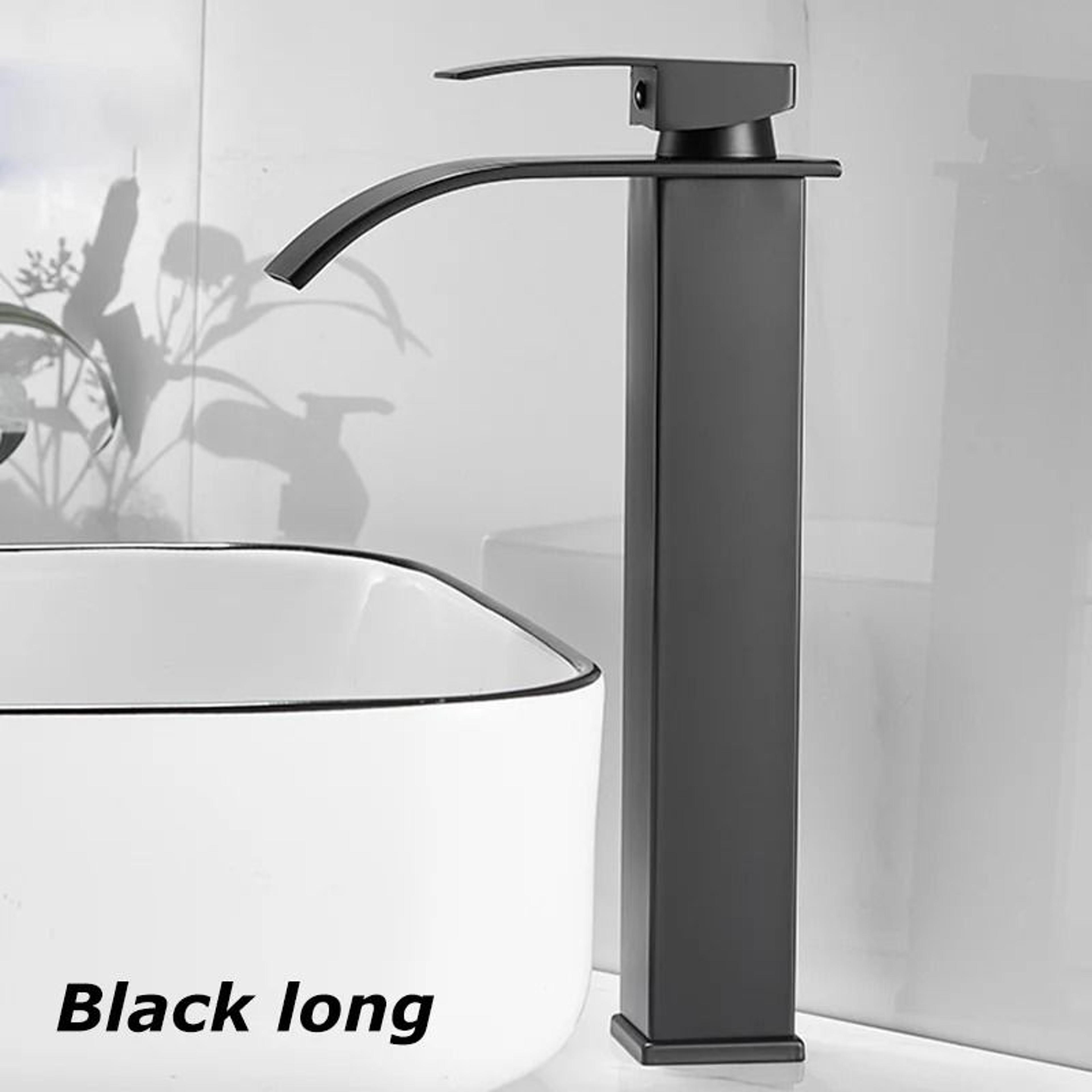 Luxury Architectural Waterfall Basin Mixer  Hot  Cold Stainless Steel DualControl Faucet 7
