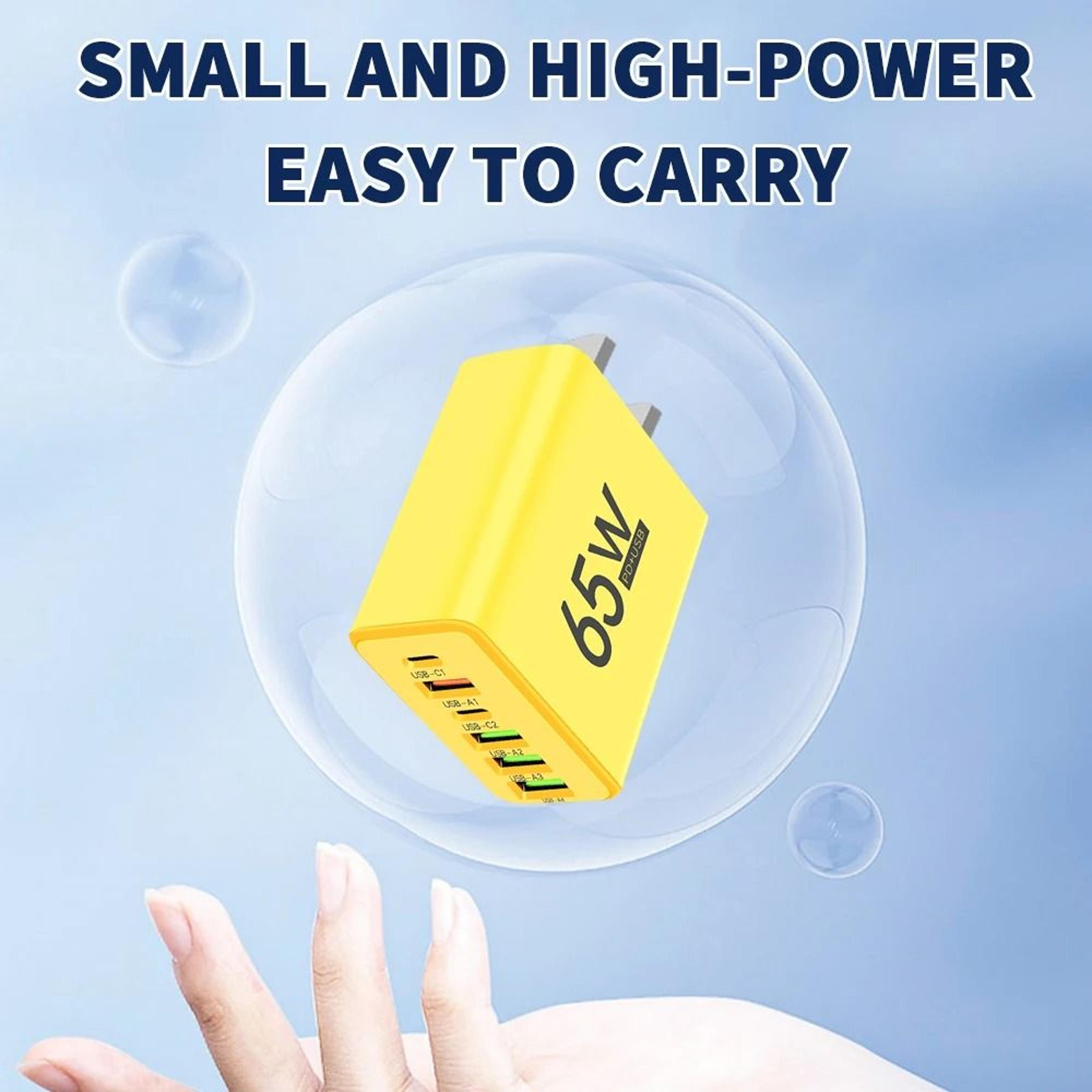 65W 6Port MultiDevice Charging Station  HighSpeed PD  USBC Power Hub 4