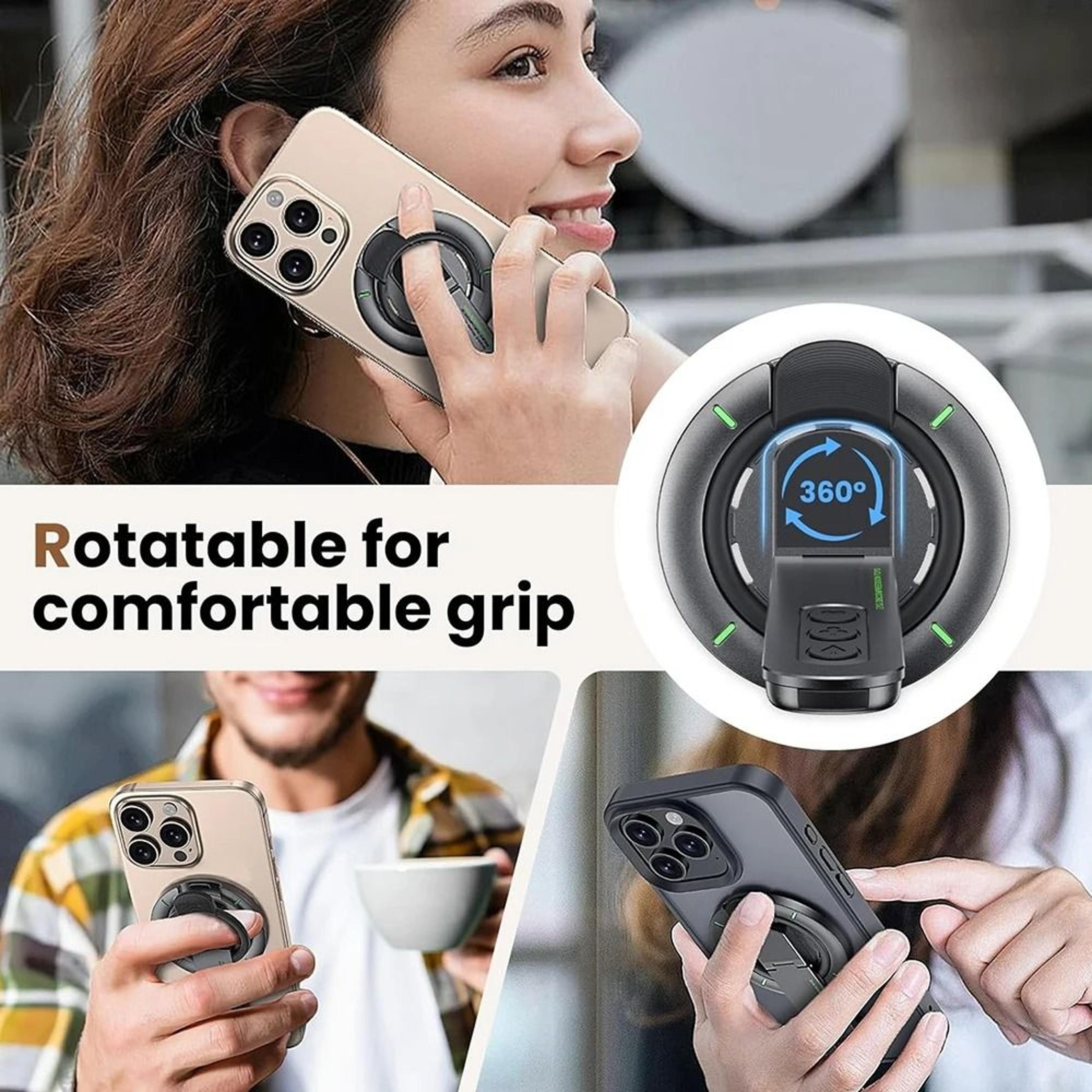Universal DoubleSided Magnetic Finger Ring  360 Rotating Smartphone Stand 2