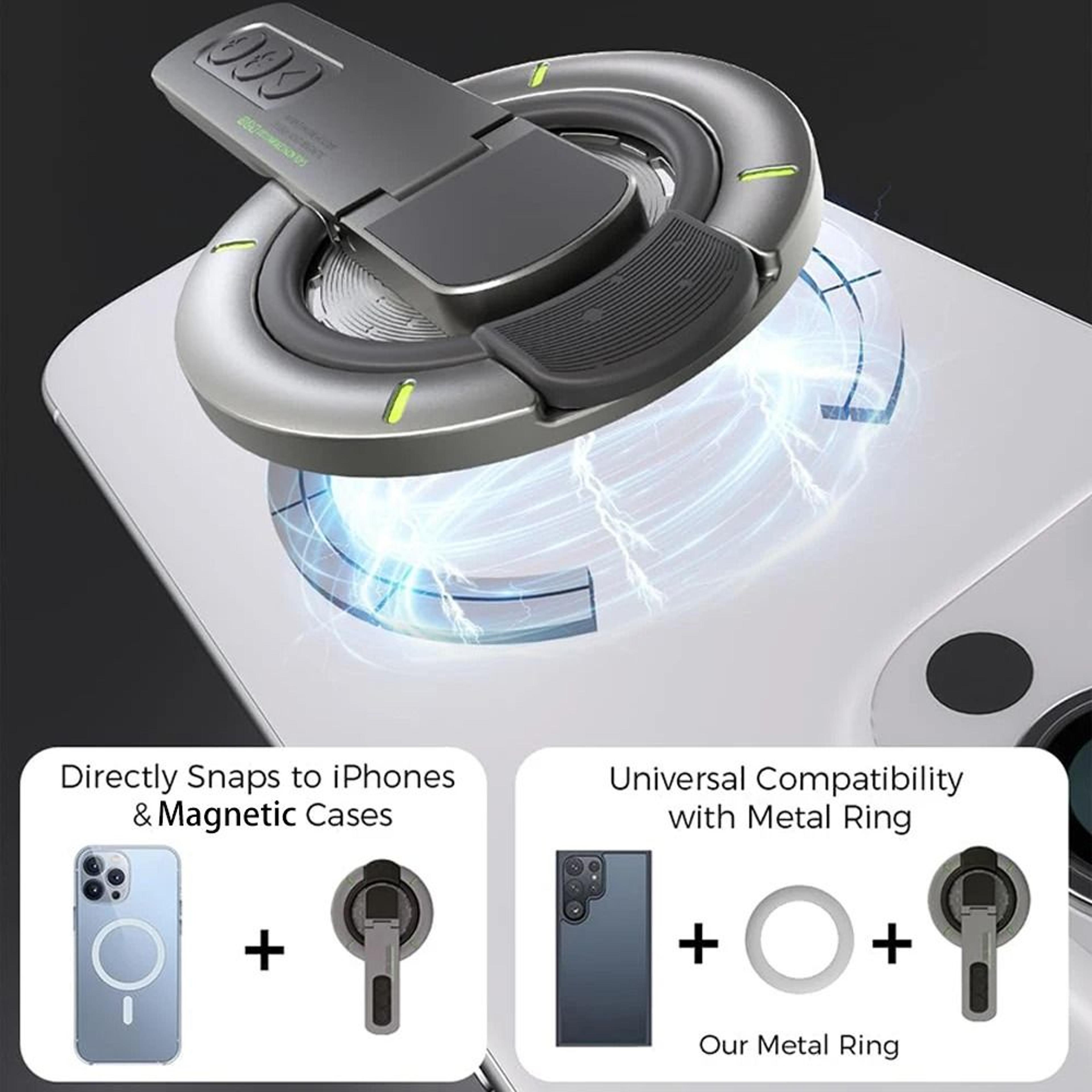 Universal DoubleSided Magnetic Finger Ring  360 Rotating Smartphone Stand 3