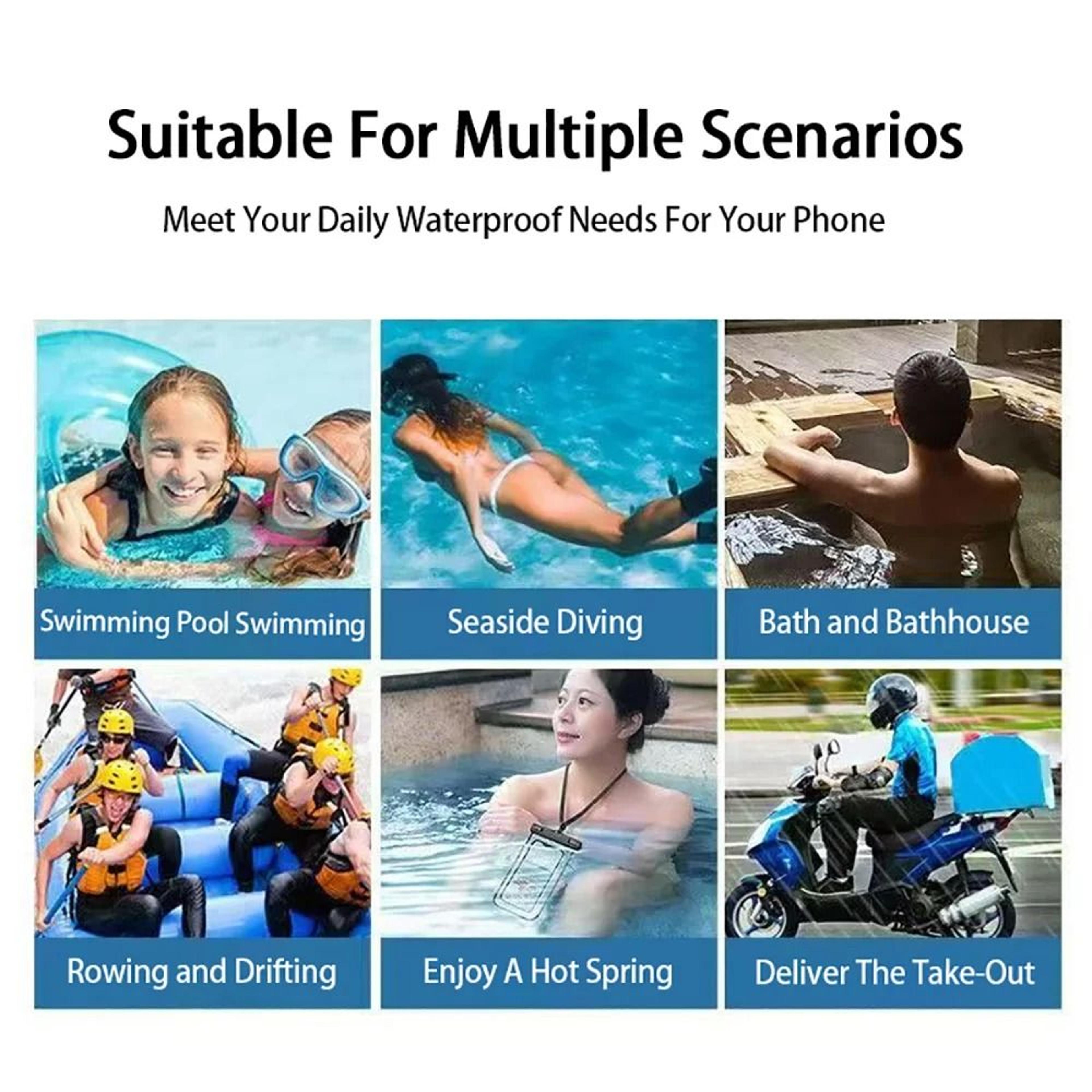 Universal Waterproof Phone Pouch  HighVisibility Underwater Dry Case 4