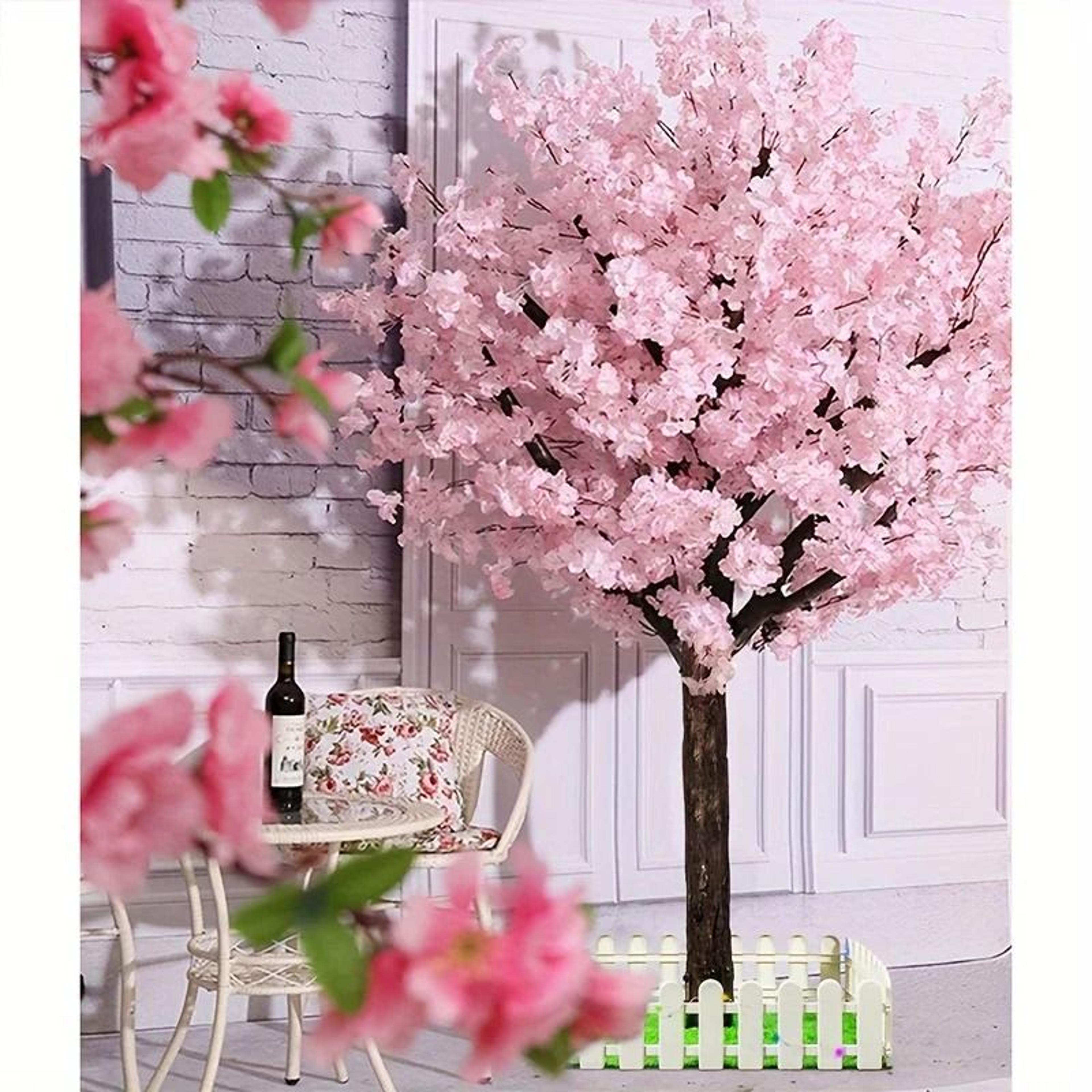 Handmade Artificial Cherry Blossom Pink Tree  Indoor Floral Decor 9