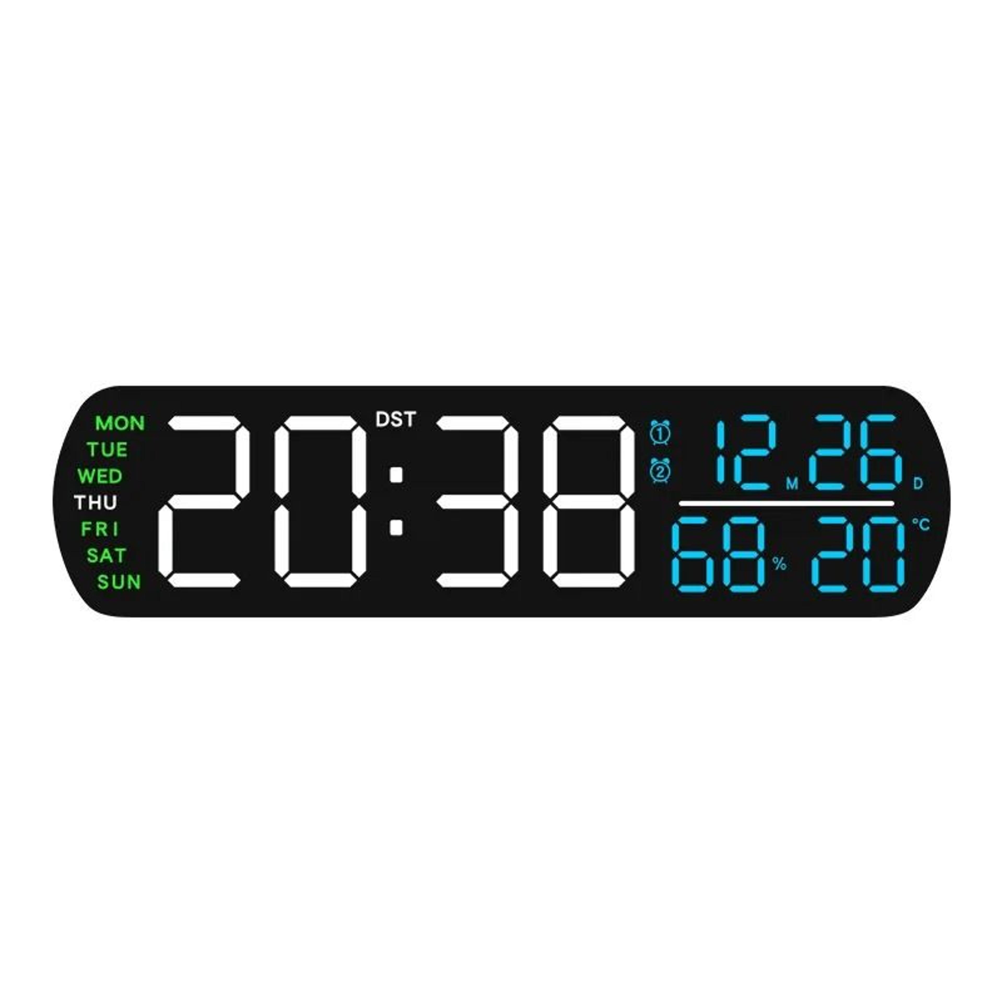 Smart LED MultiFunction Digital Alarm Clock  Precision Environment Monitor 13