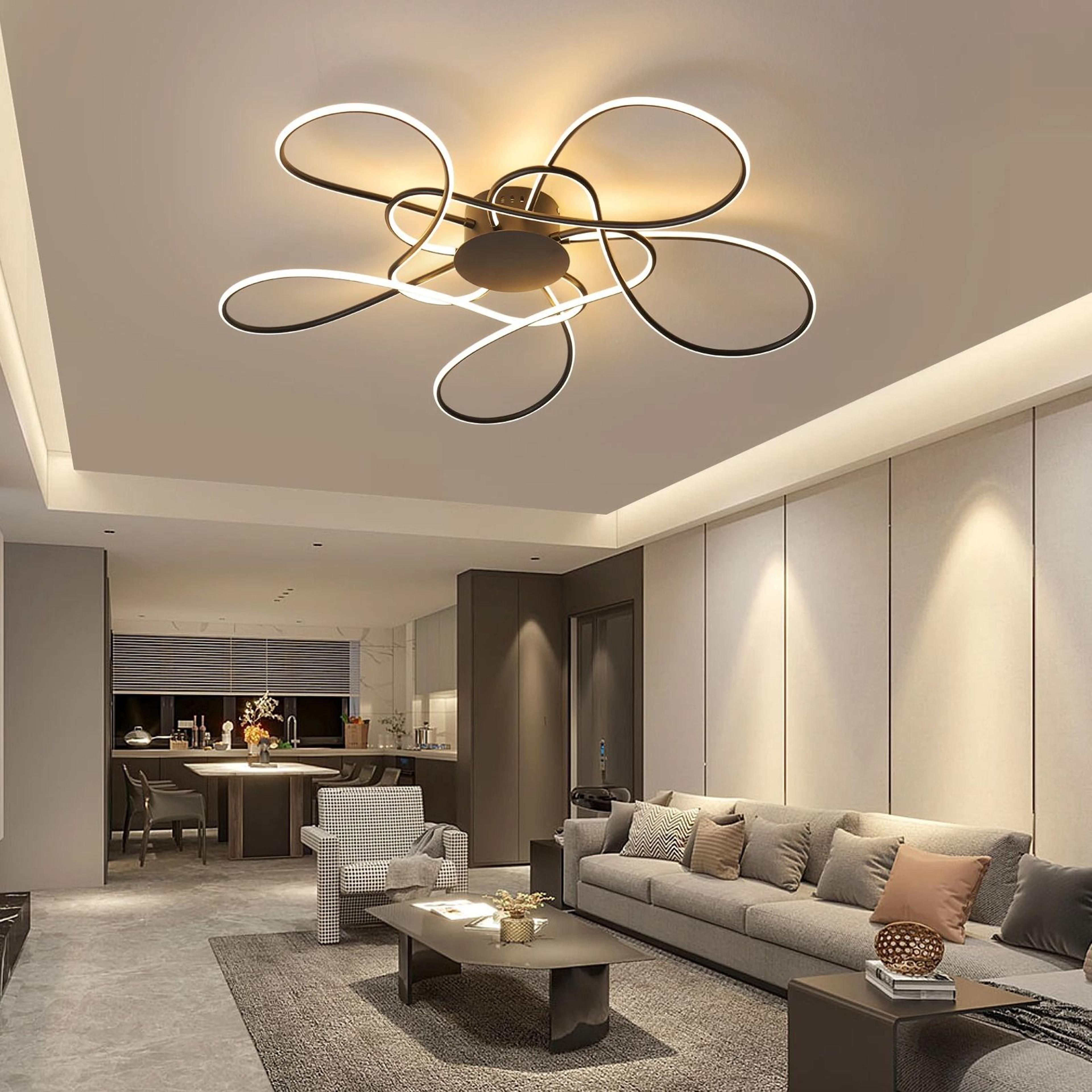Modern LED Celestial Chandelier  Luxury Chrome  Gold Plated Ceiling Light 1