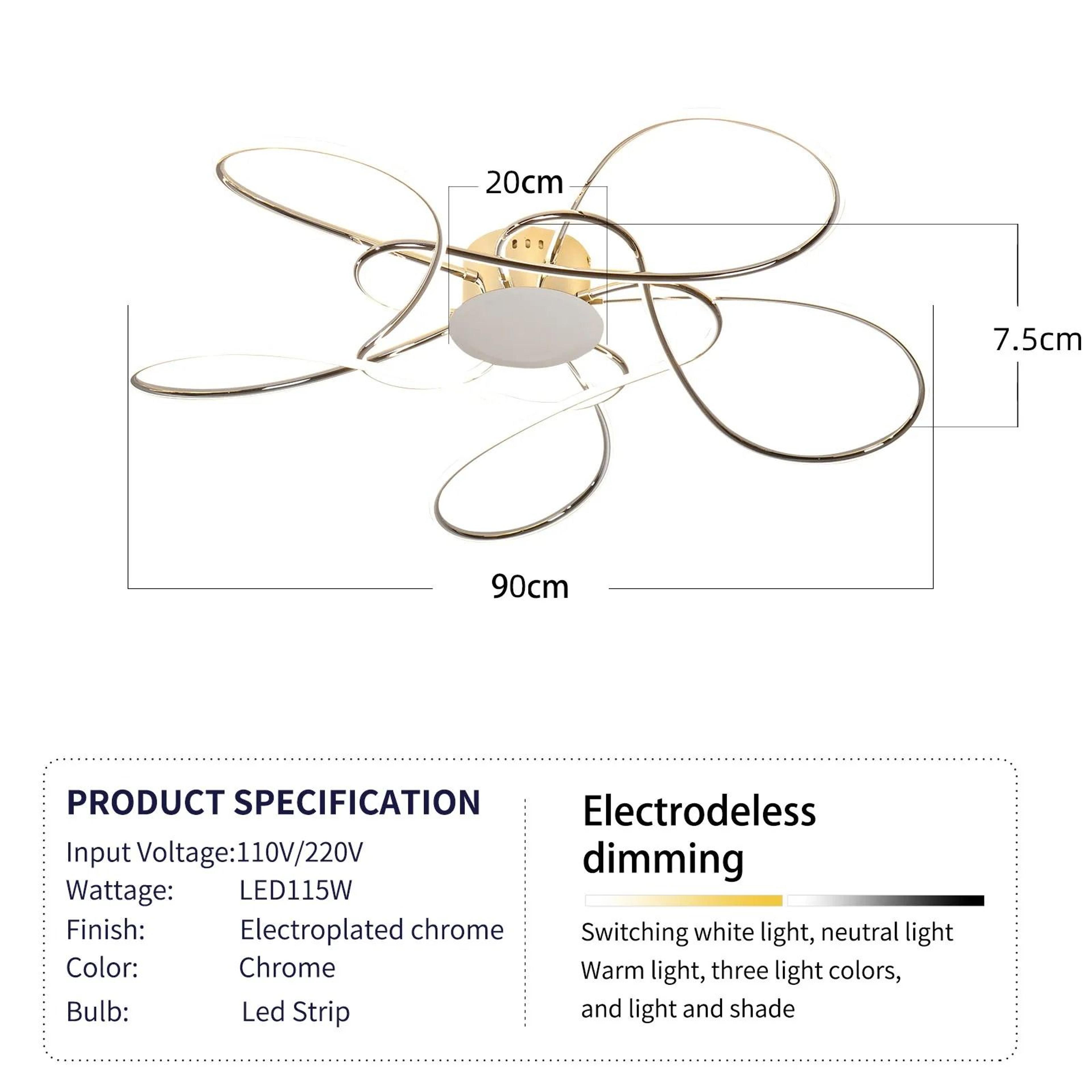 Modern LED Celestial Chandelier  Luxury Chrome  Gold Plated Ceiling Light 10