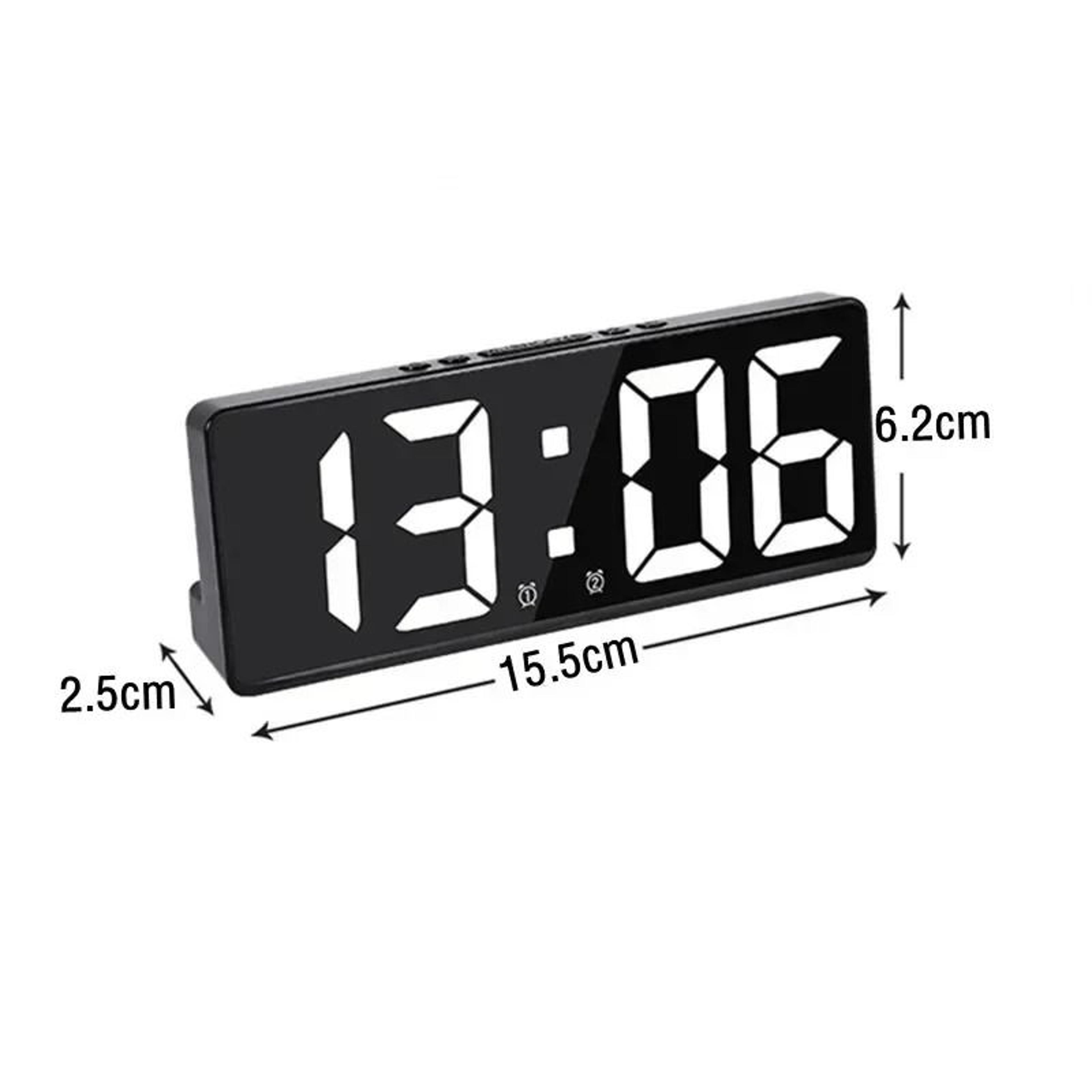 VoiceActivated Smart LED Alarm Clock  Intelligent Night Mode  Silent Desktop Clock 6
