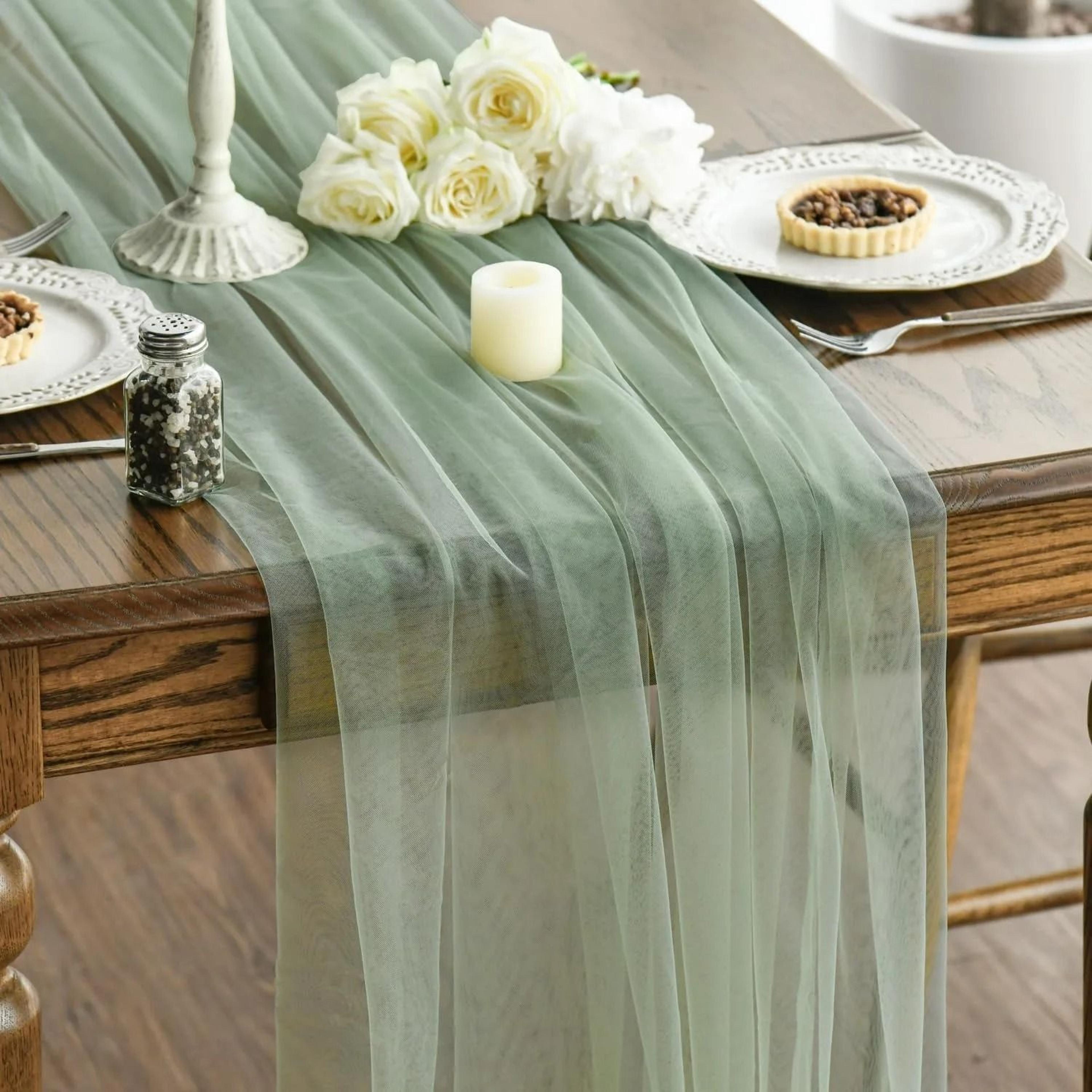 Gauze Sheer Table Runner  Elegant Arch  Event Decor 9