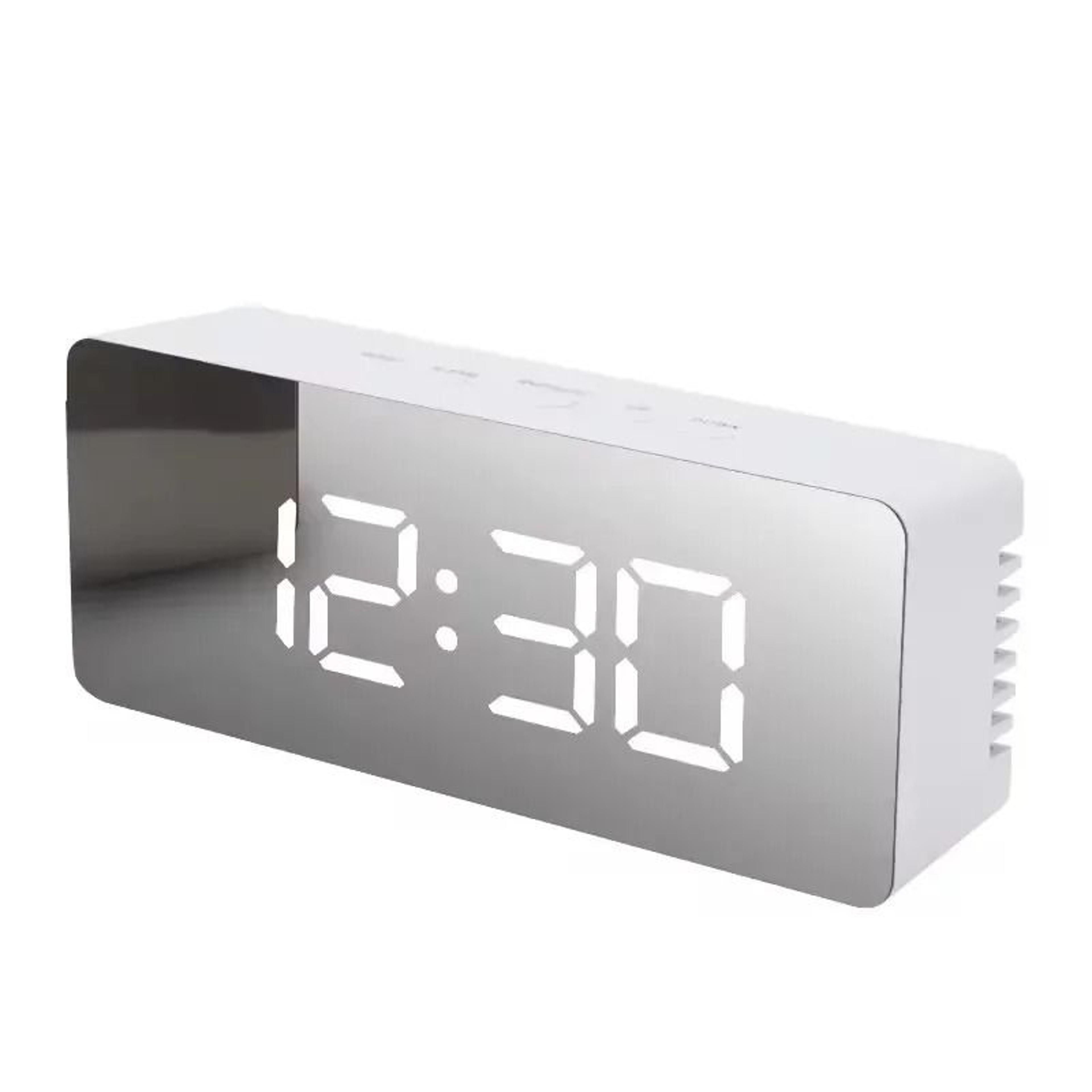 LED Mirror Digital Clock  Smart Desktop Alarm  Night Light 7