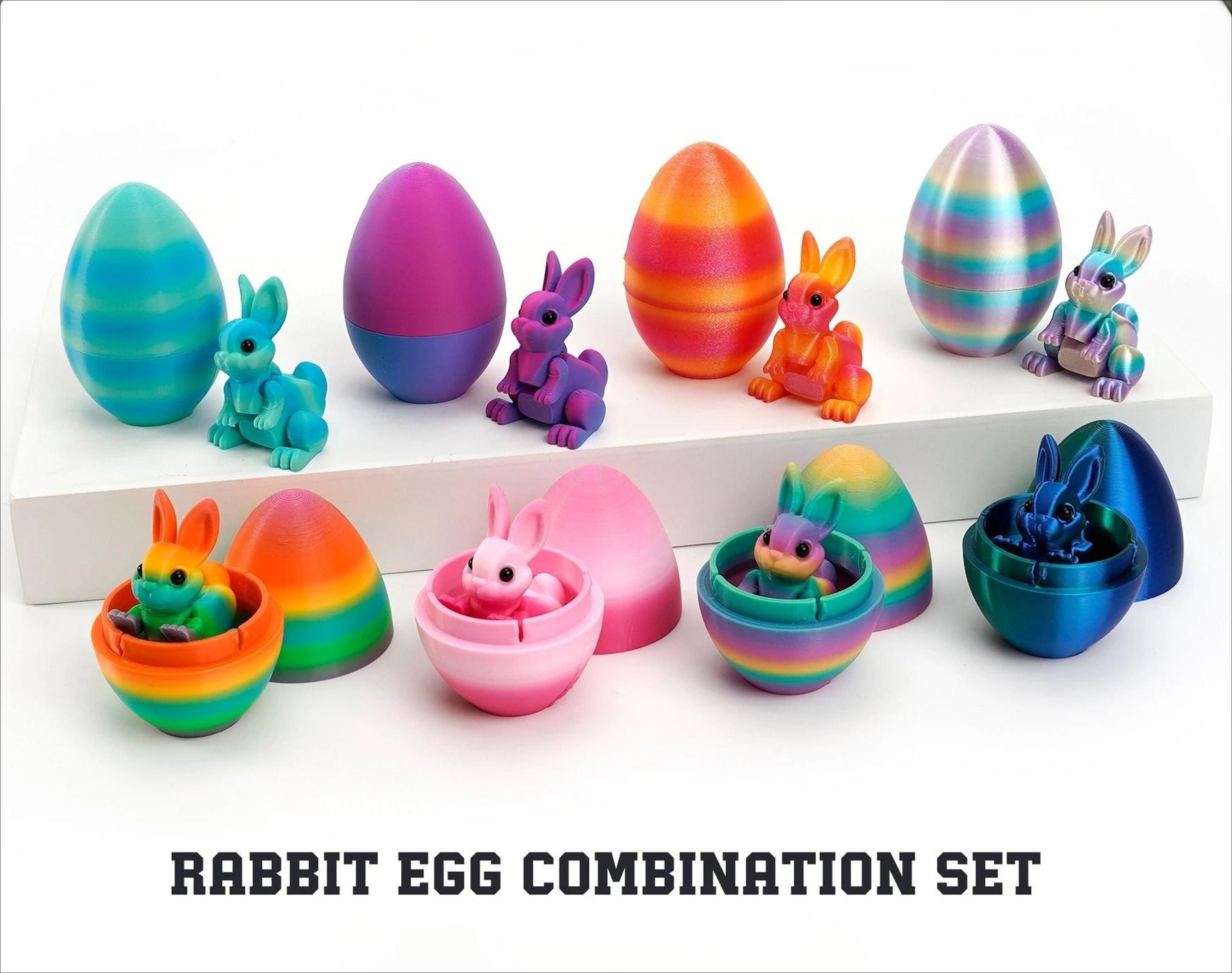 3D Printed Rabbit Egg Ornament  HighTech Easter Desktop Decor 2