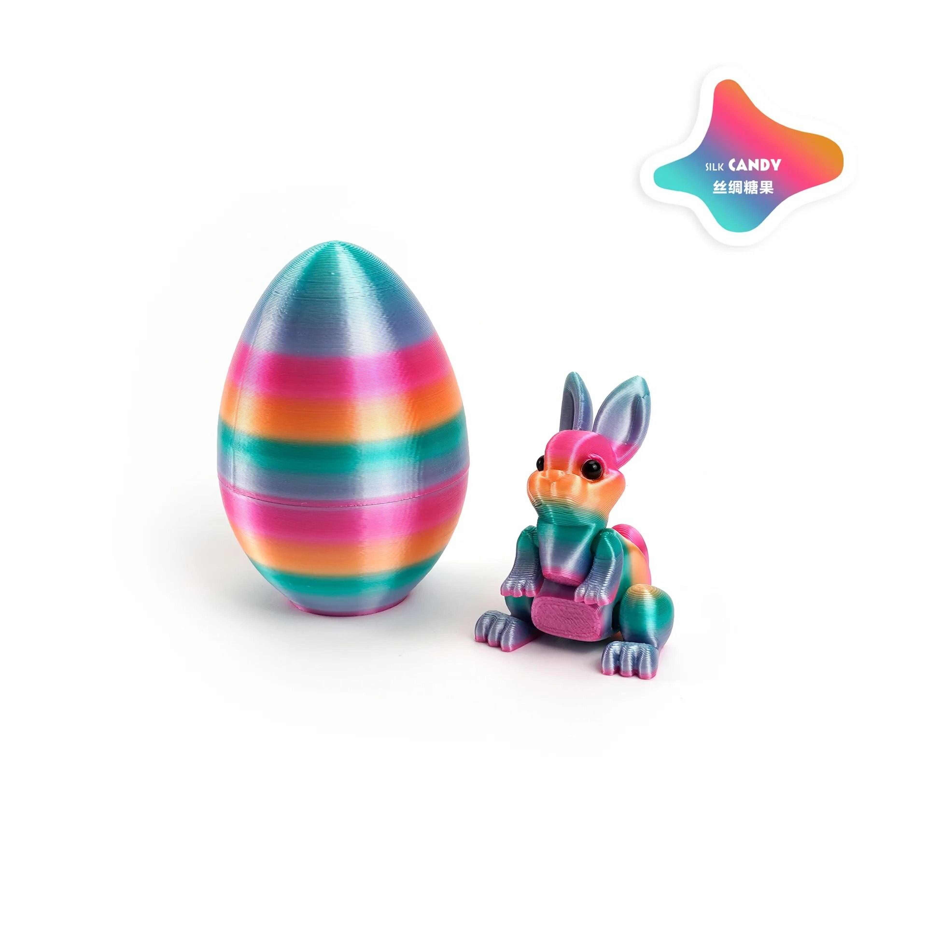 3D Printed Rabbit Egg Ornament  HighTech Easter Desktop Decor 13