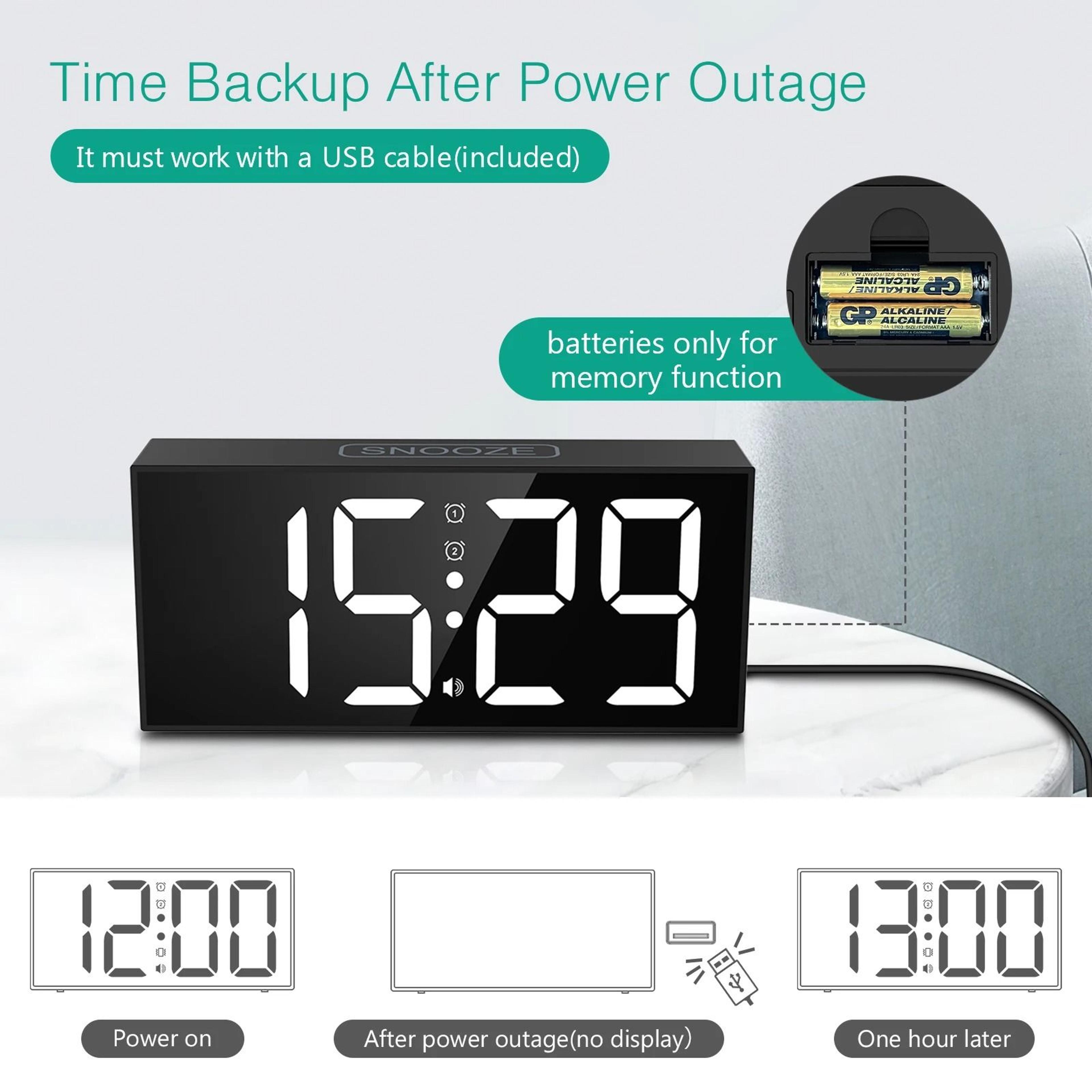 Vibrating Bed Shaker Alarm Clock  75 In Large LED Display 3