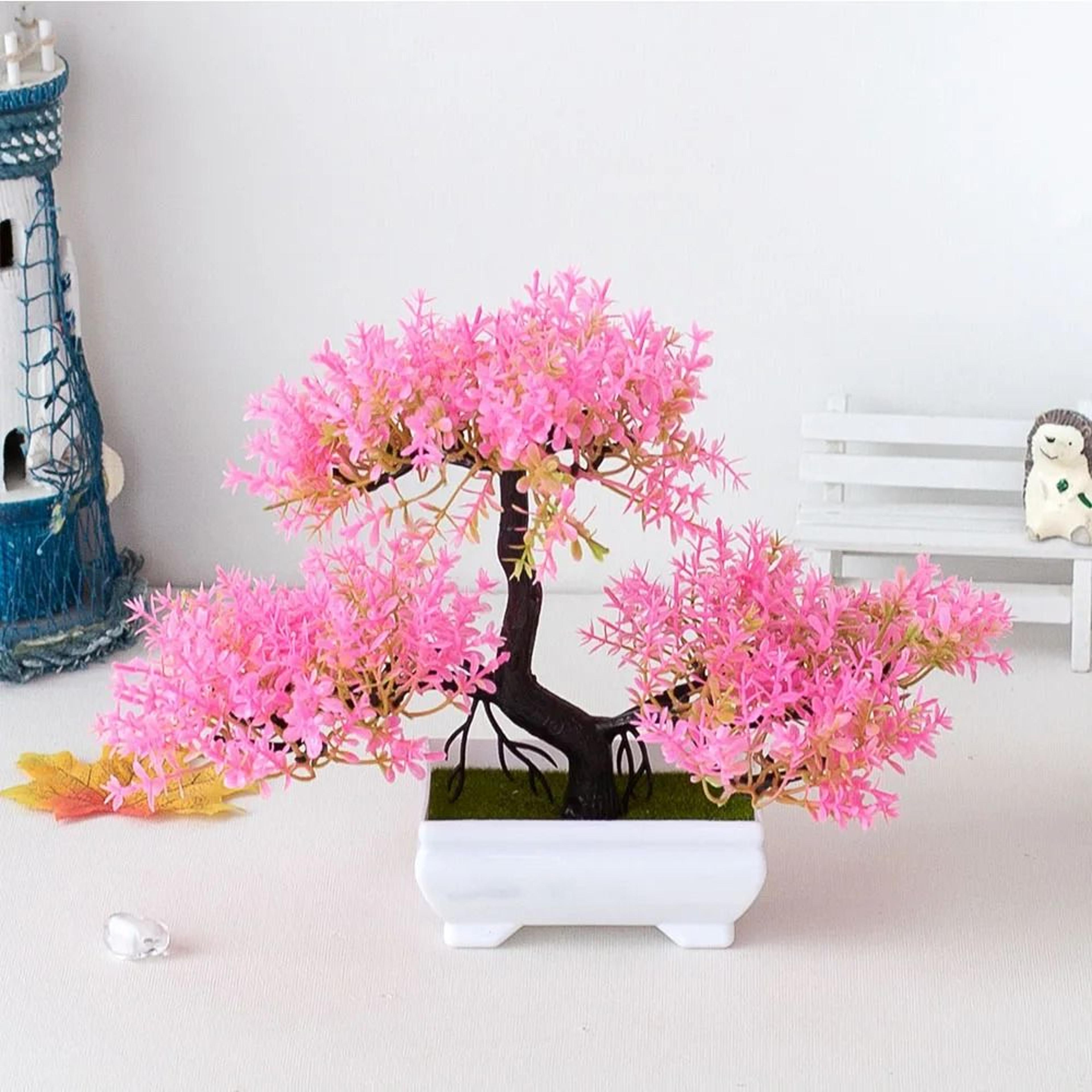 Artificial Bonsai Small Tree  Zen Garden Potted Ornament 2