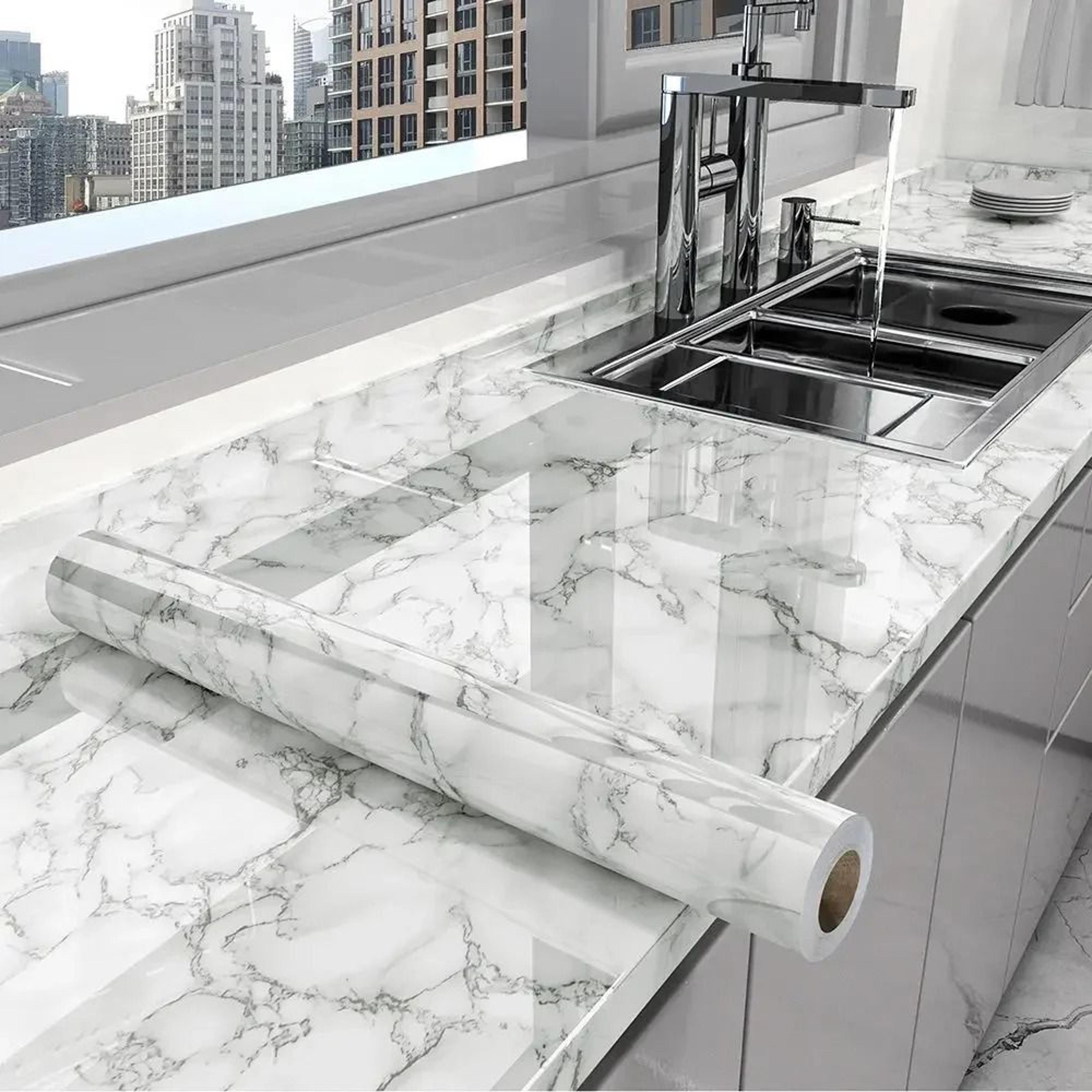 Marble SelfAdhesive Wallpaper  Modern Peel  Stick Waterproof Contact Paper For Kitchen  Bathroom 11