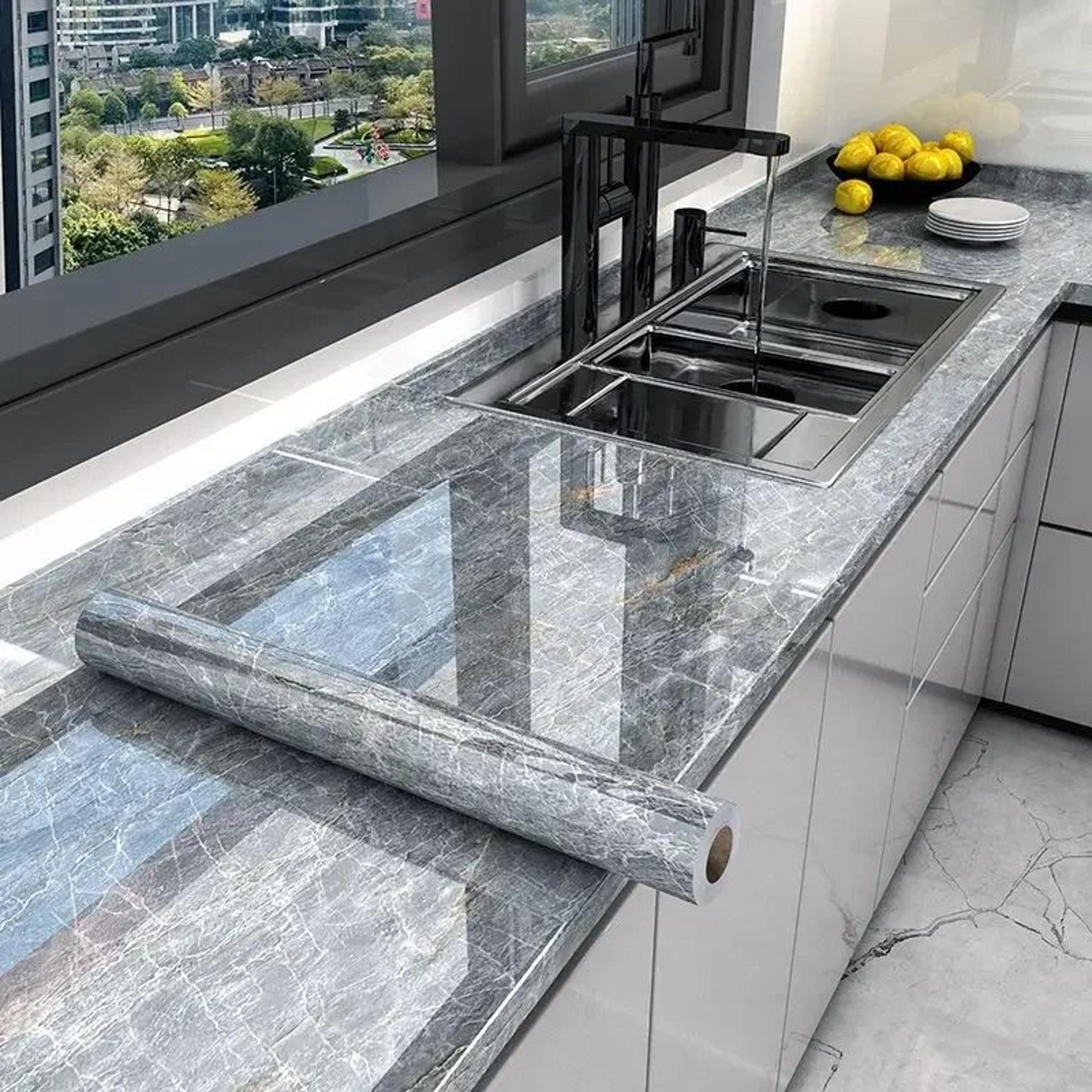 Premium Marble SelfAdhesive Wallpaper  Waterproof  OilProof Kitchen Contact Paper With Thermostabil 8