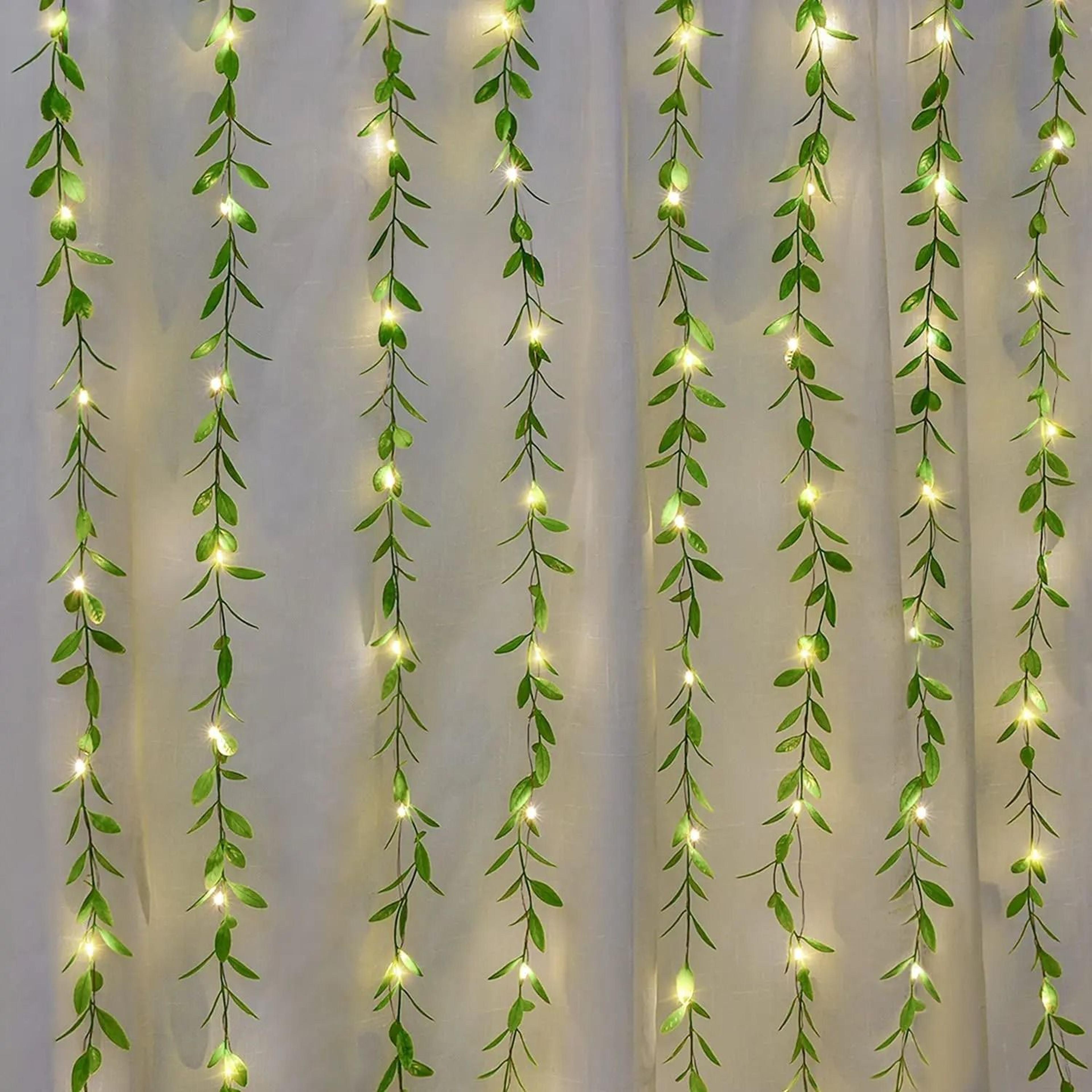 3Piece Artificial Ivy  Willow Garland Set  10M Fake Vines With String Lights For Magical Wall  Wedd 4