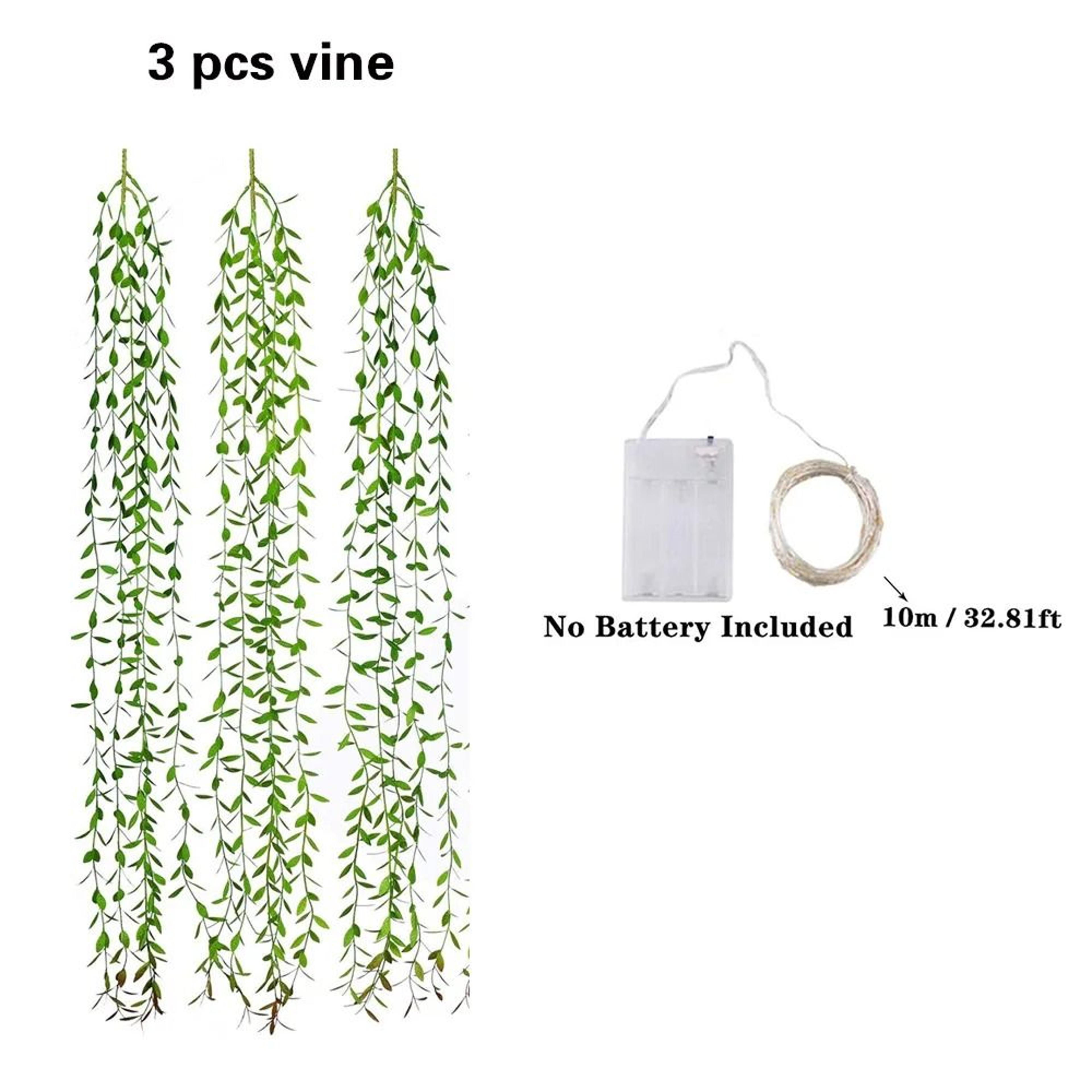 3Piece Artificial Ivy  Willow Garland Set  10M Fake Vines With String Lights For Magical Wall  Wedd 6