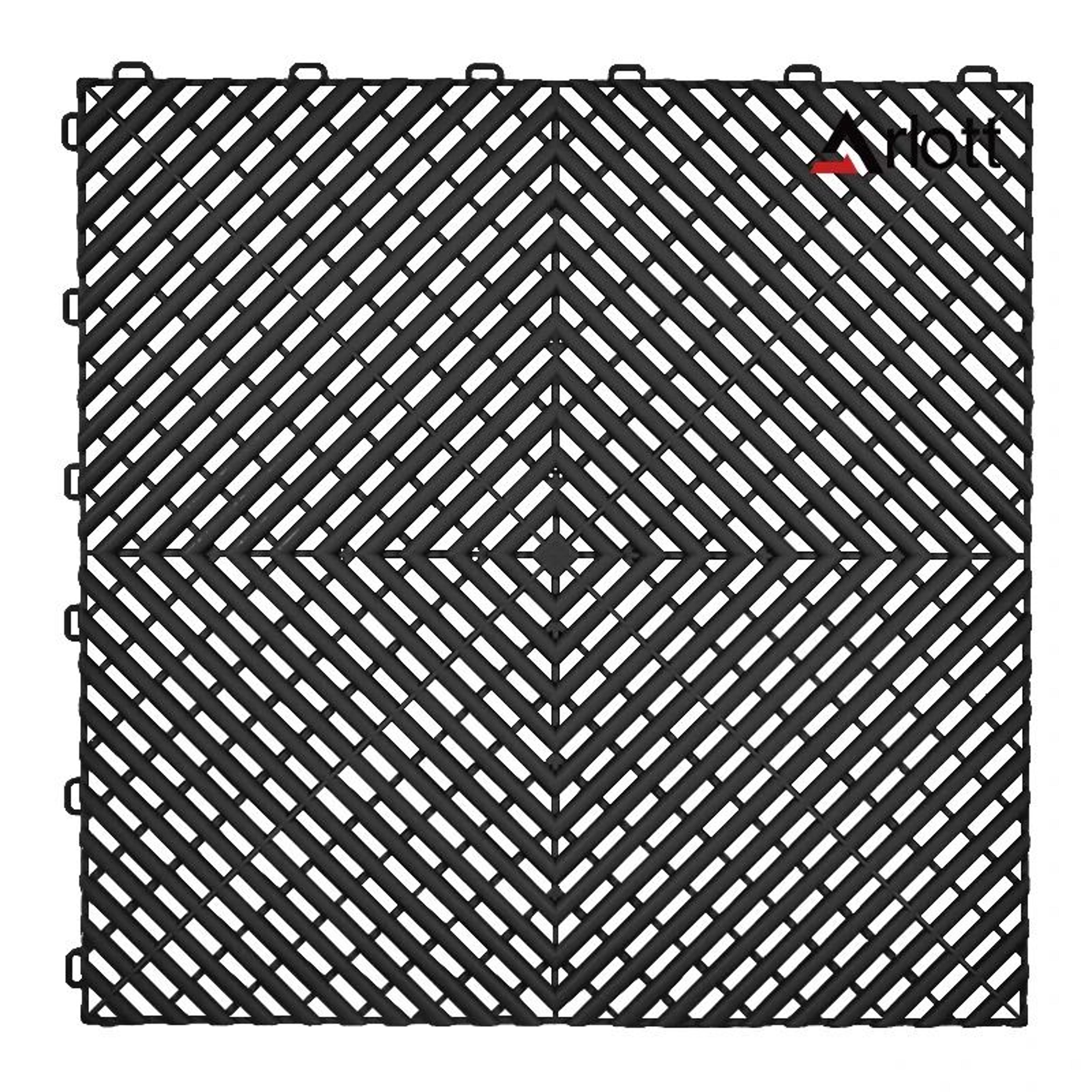 Automotive Modular Floor Tiles  Interlocking ClickLocked Garage Flooring  Hollow Drainage Car Wash  14