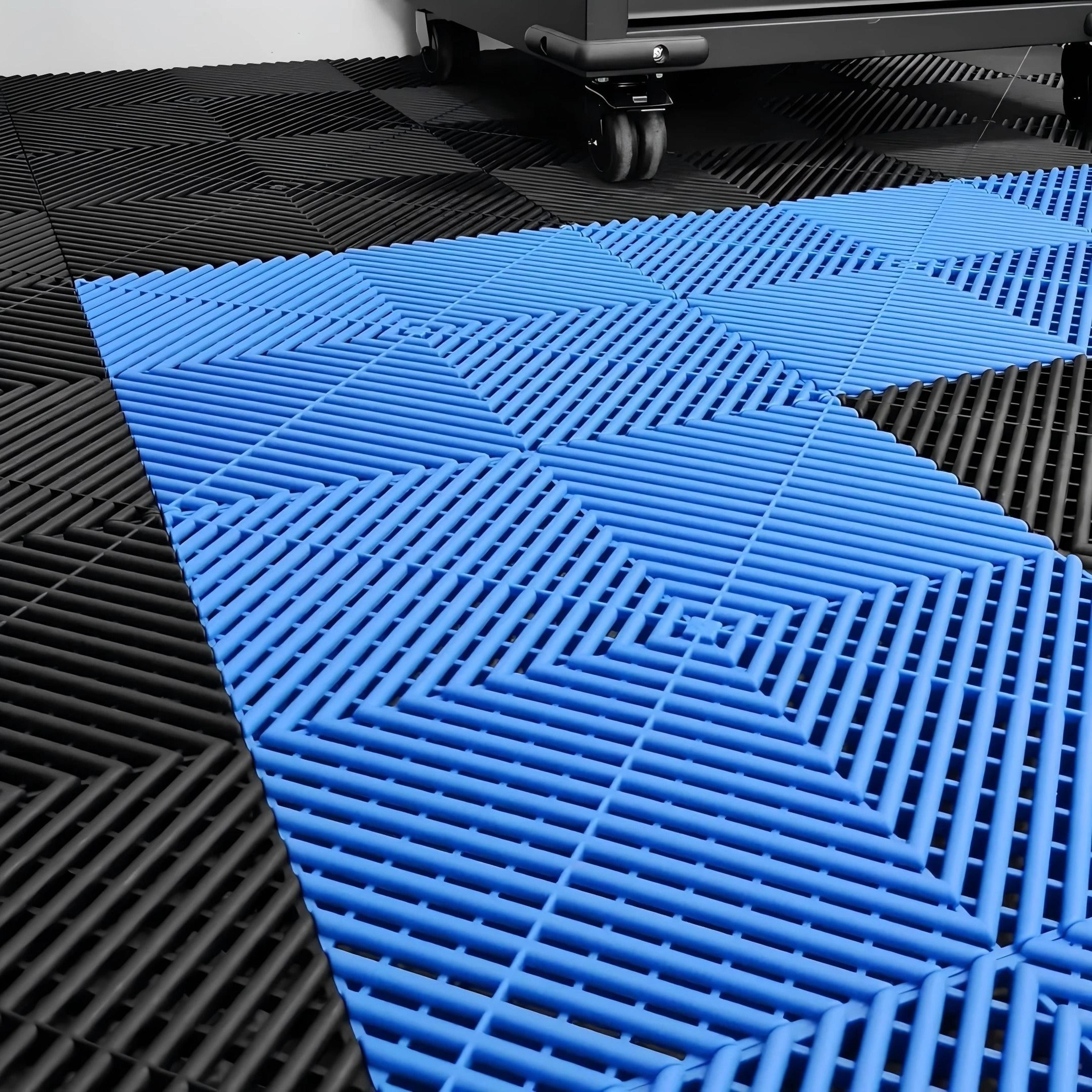 Automotive Modular Floor Tiles  Interlocking ClickLocked Garage Flooring  Hollow Drainage Car Wash  1
