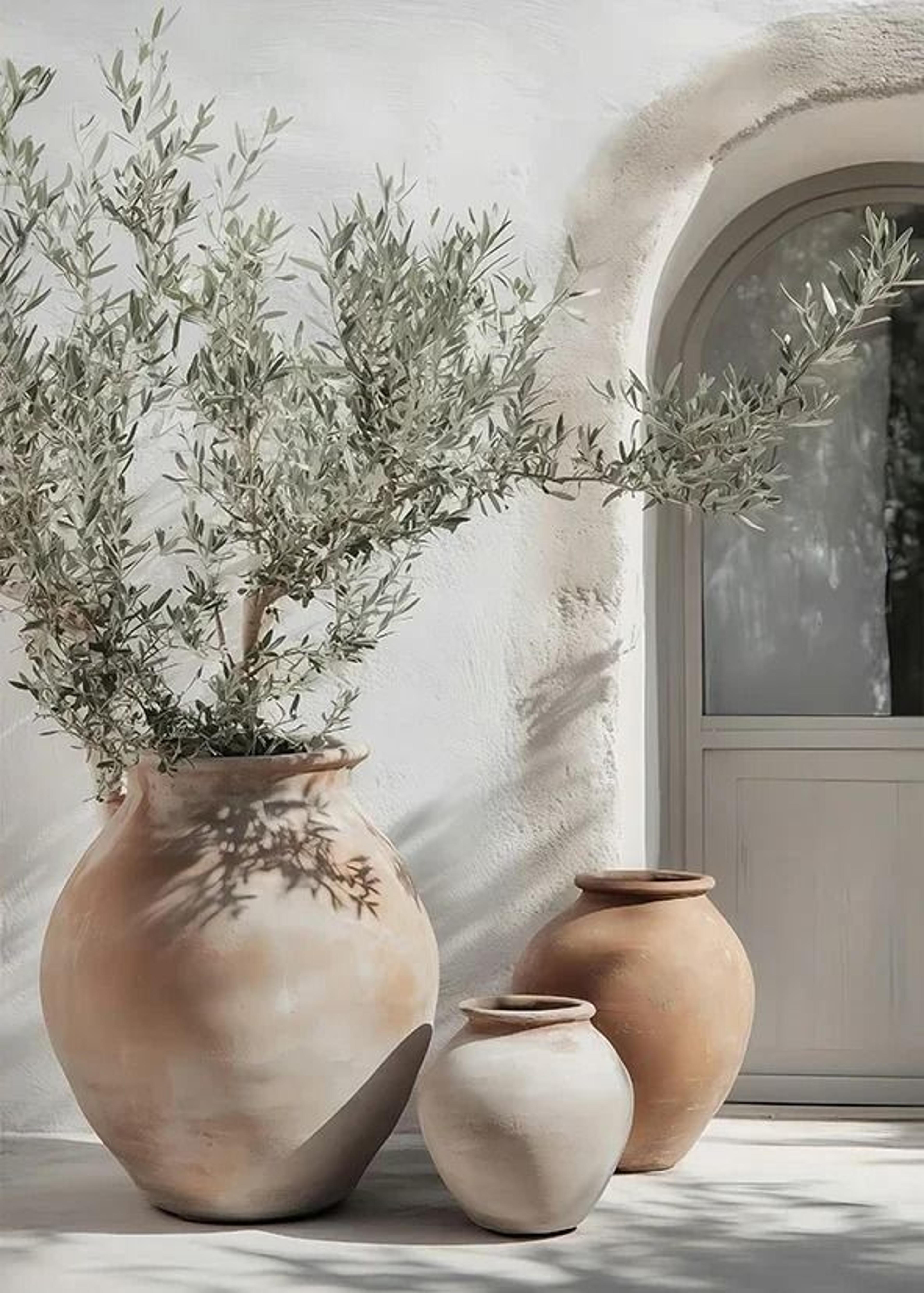Retro Elegant Olive Tree And Lemon Canvas Poster  Mediterranean Vase Wall Art For Living Room Bedro 17