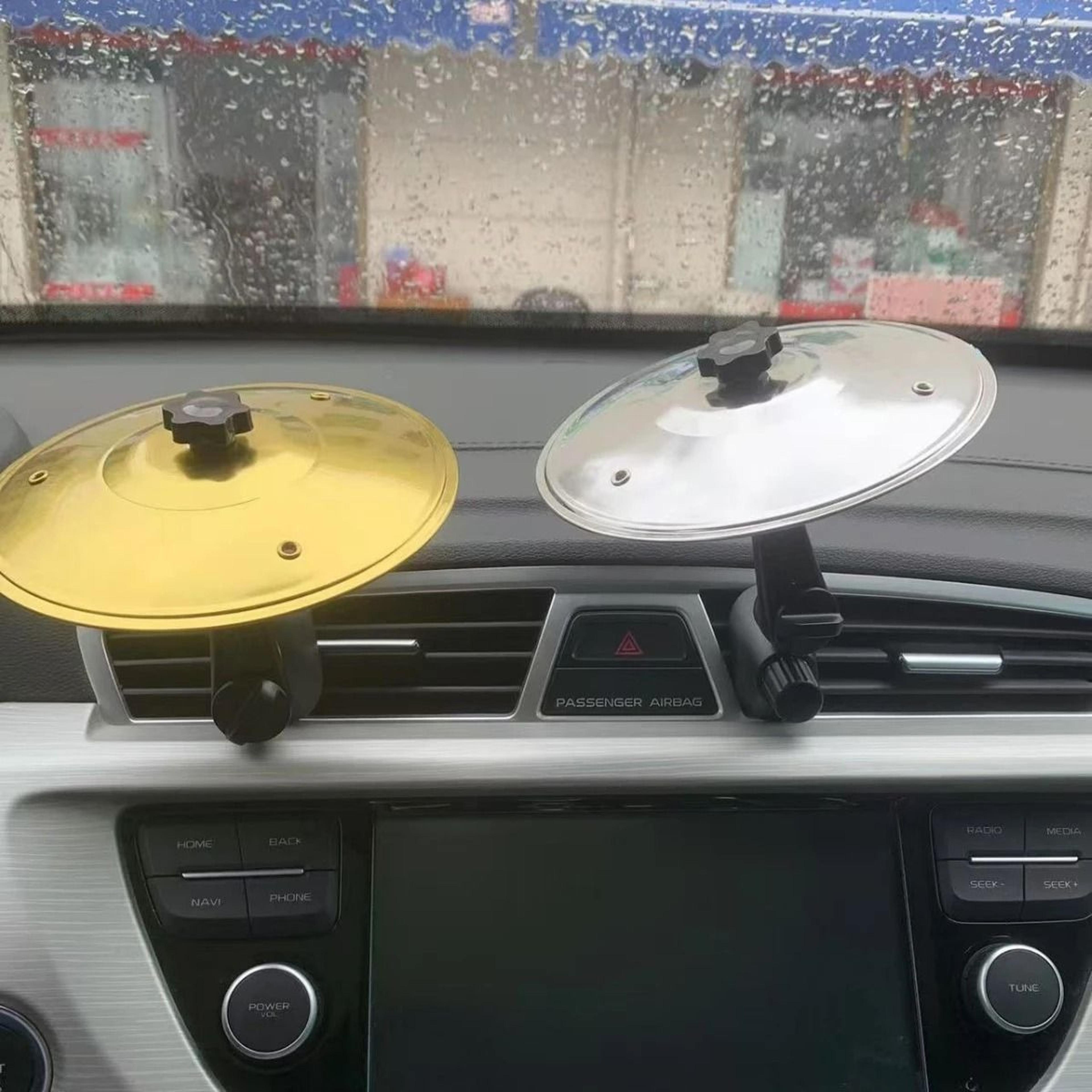 Universal Mini Drum Kit Car Vent Decoration  Colliding Cymbal Design  Rugged Automotive Interior Ac 1