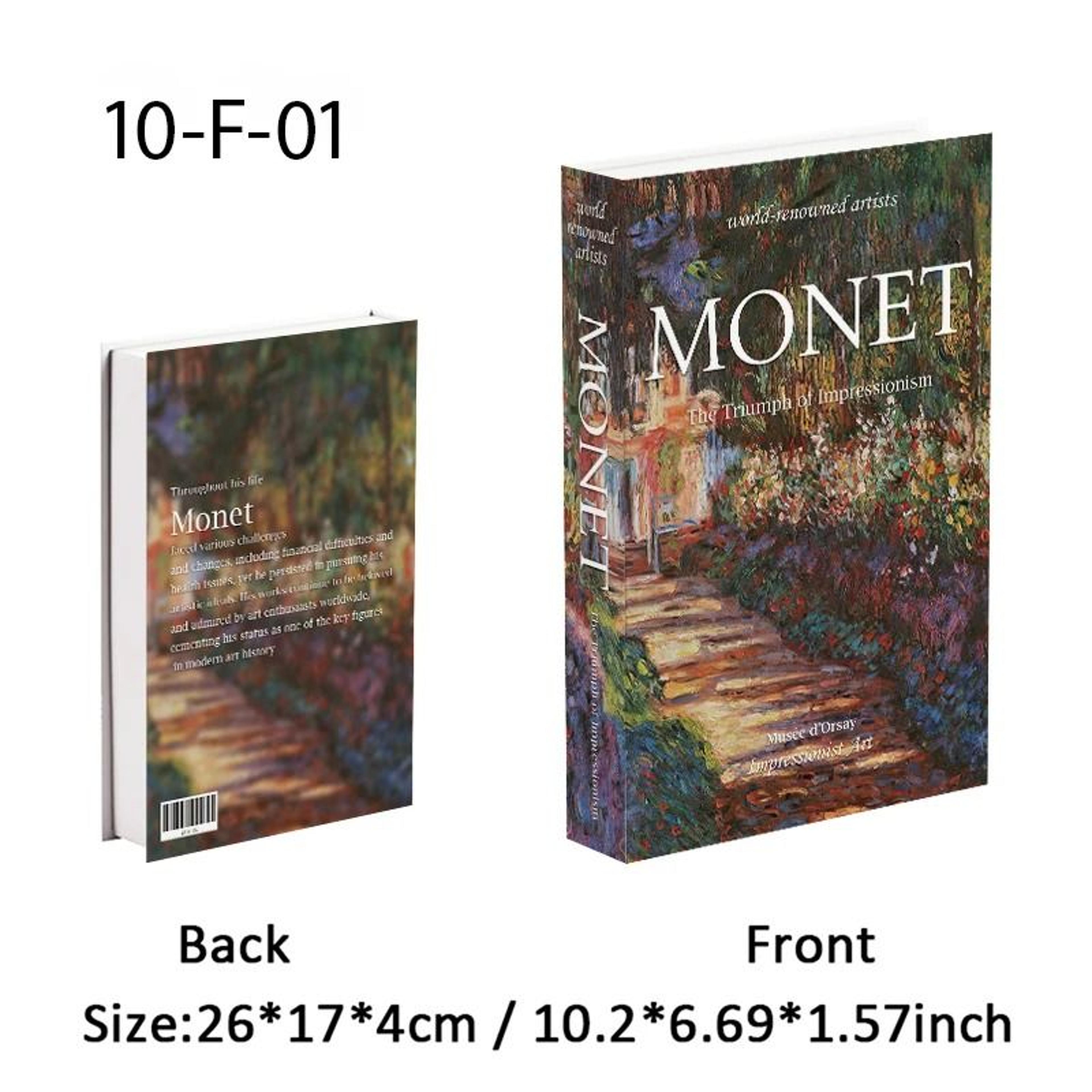 Artisanal Masterpiece Decorative Books  Van Gogh  Monet Painting Storage Boxes For Coffee Tables Sh 10