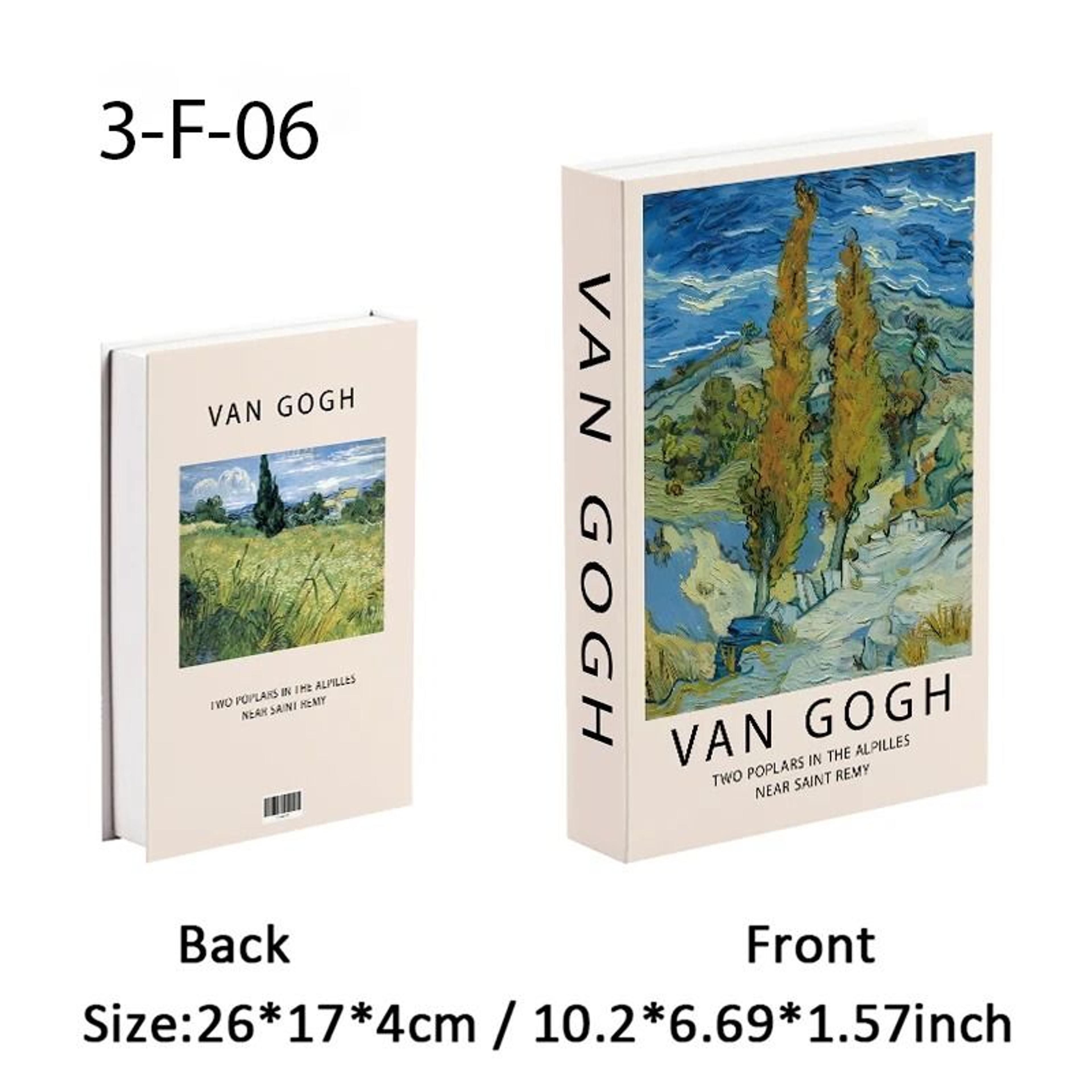 Artisanal Masterpiece Decorative Books  Van Gogh  Monet Painting Storage Boxes For Coffee Tables Sh 17