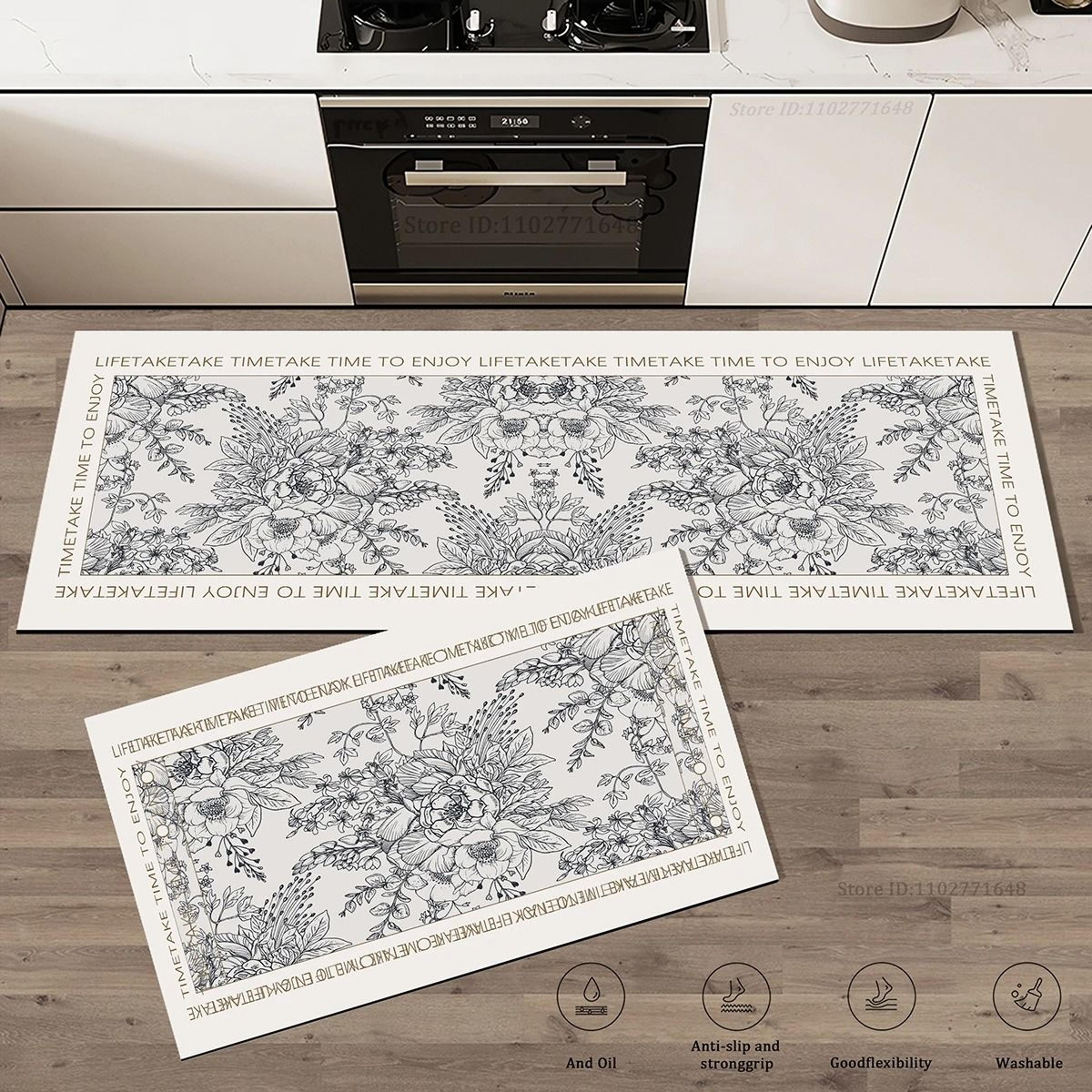 Botanical Garden ExtraThick Absorbent Rug  NonSlip AntiFatigue Kitchen  Bathroom Mat Collection 5