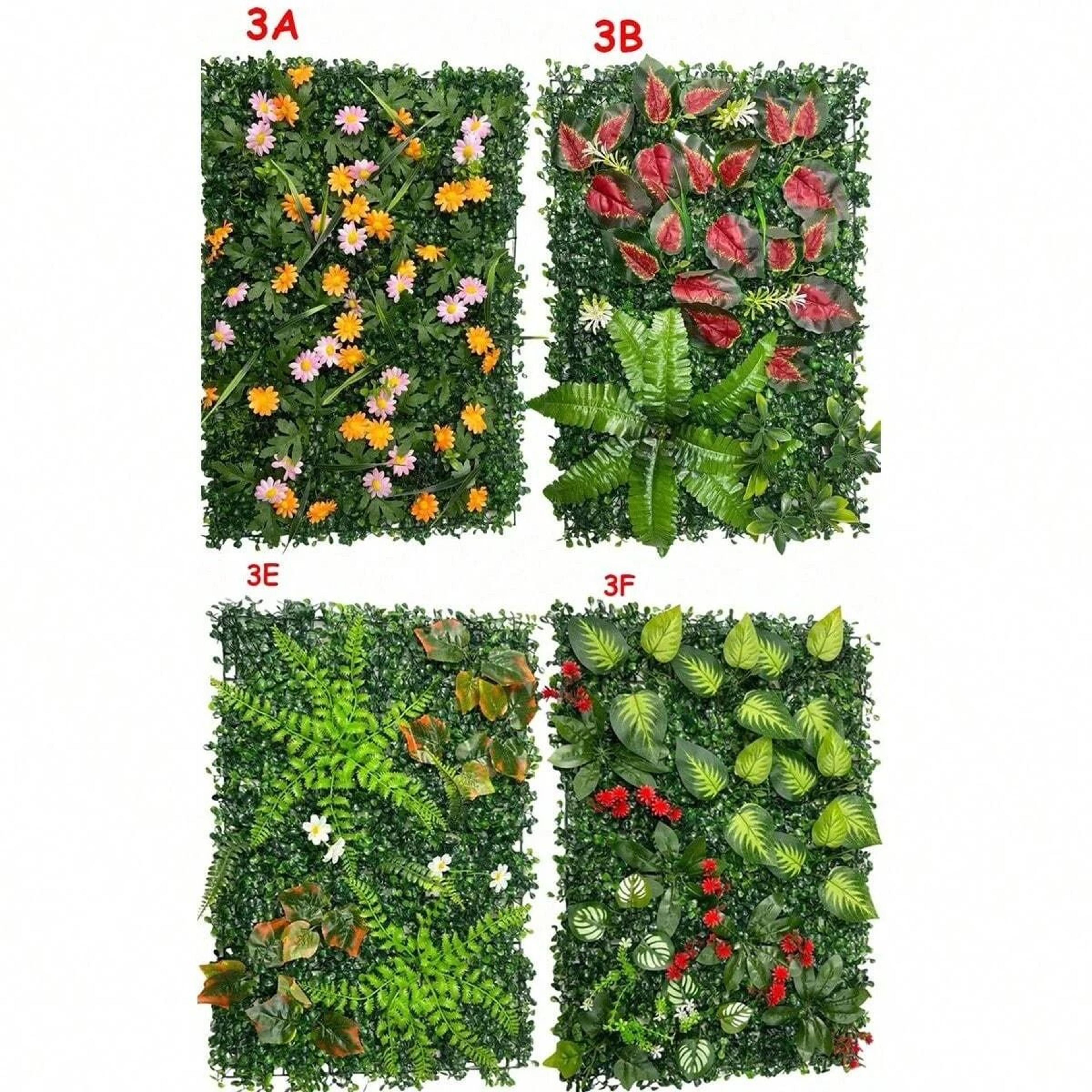 Floral Botanical Grass Wall Panel  HighDensity Mixed Greenery Backdrop For Modern Interior Accents  4