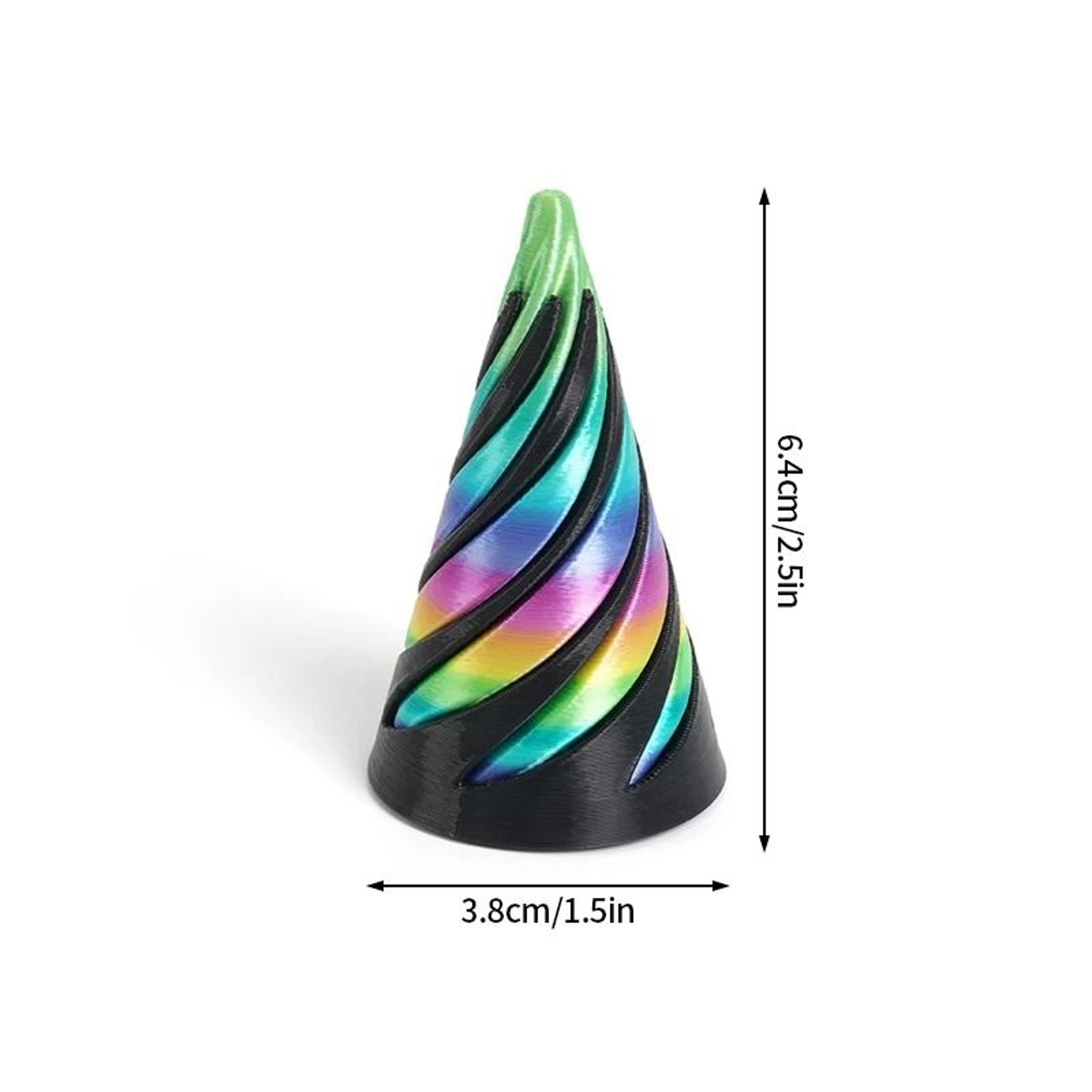 3DPrinted Rotating Impossible Pyramid  Spiral Cone  HighDefinition Kinetic Fidget Toy 11
