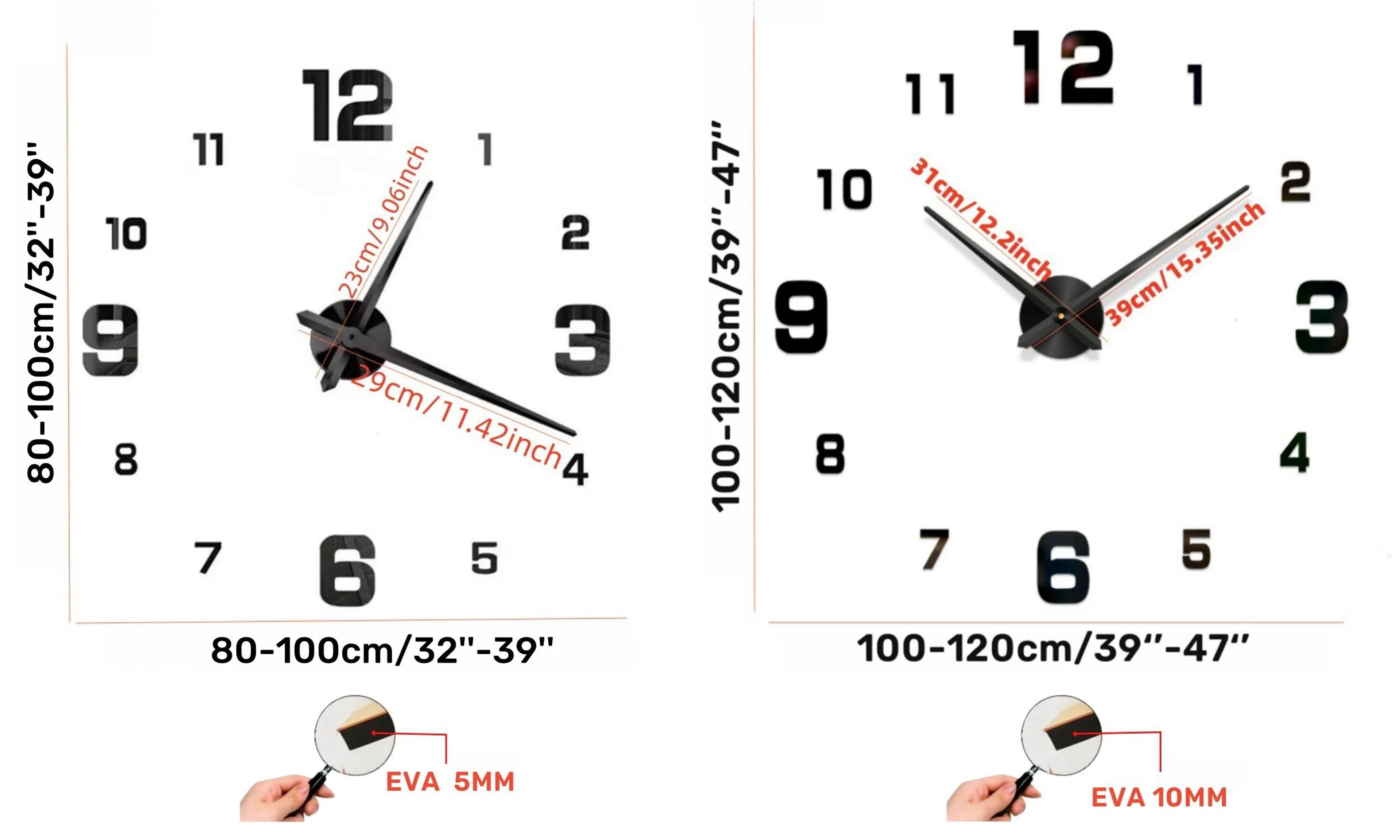 3D Luminous DIY Frameless Wall Clock  Modern Silent Digital Clock Wall Stickers For Home  Office De 4