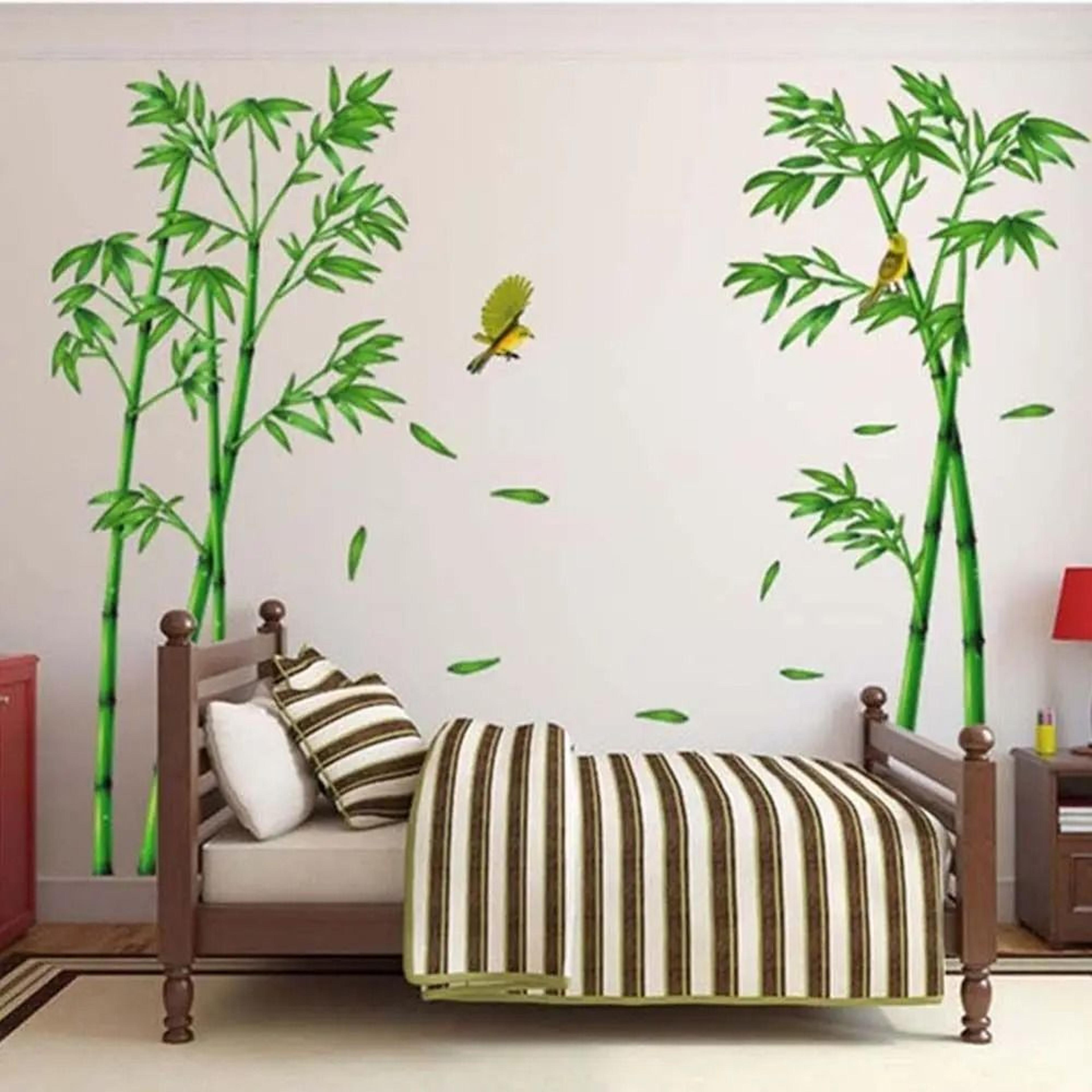 Removable Bamboo Forest Wall Decal  Creative Chinese Style DIY Botanical Decor For Modern Living Sa 1