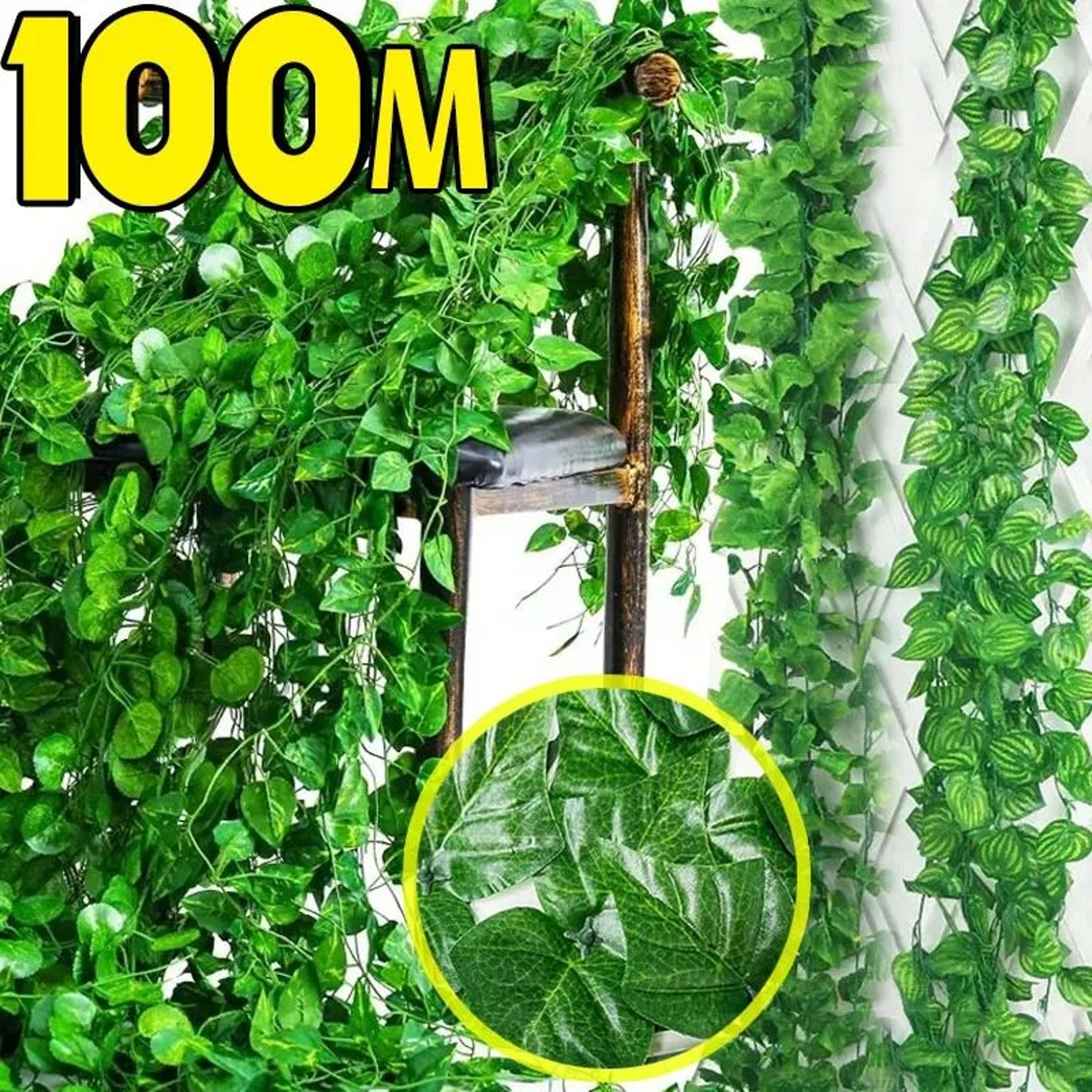artificial green ivy vine garland – high-definition hanging creeper for modern garden & wedding sanctuaries