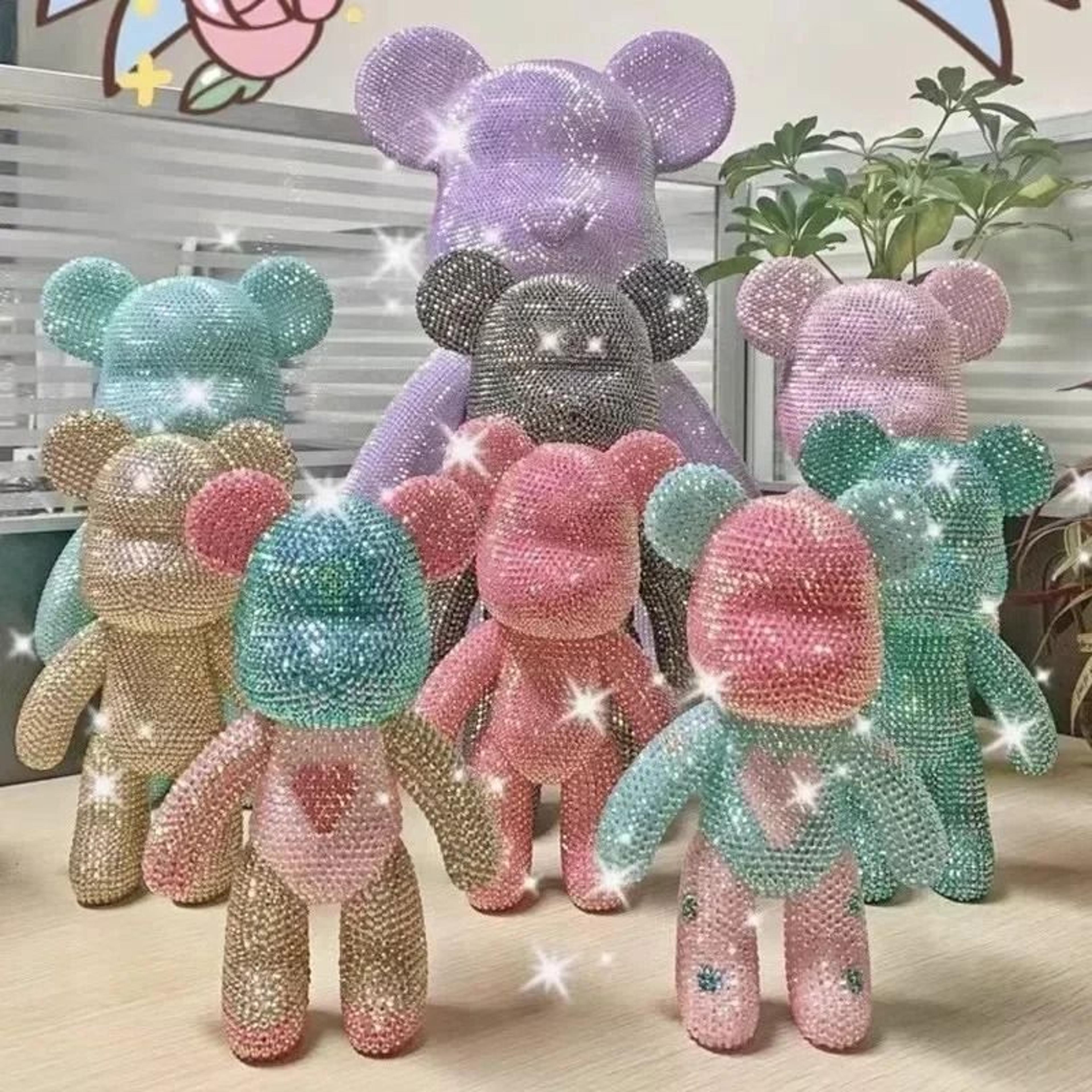 DIY Rhinestone Violent Bear Crystal Figurine 3
