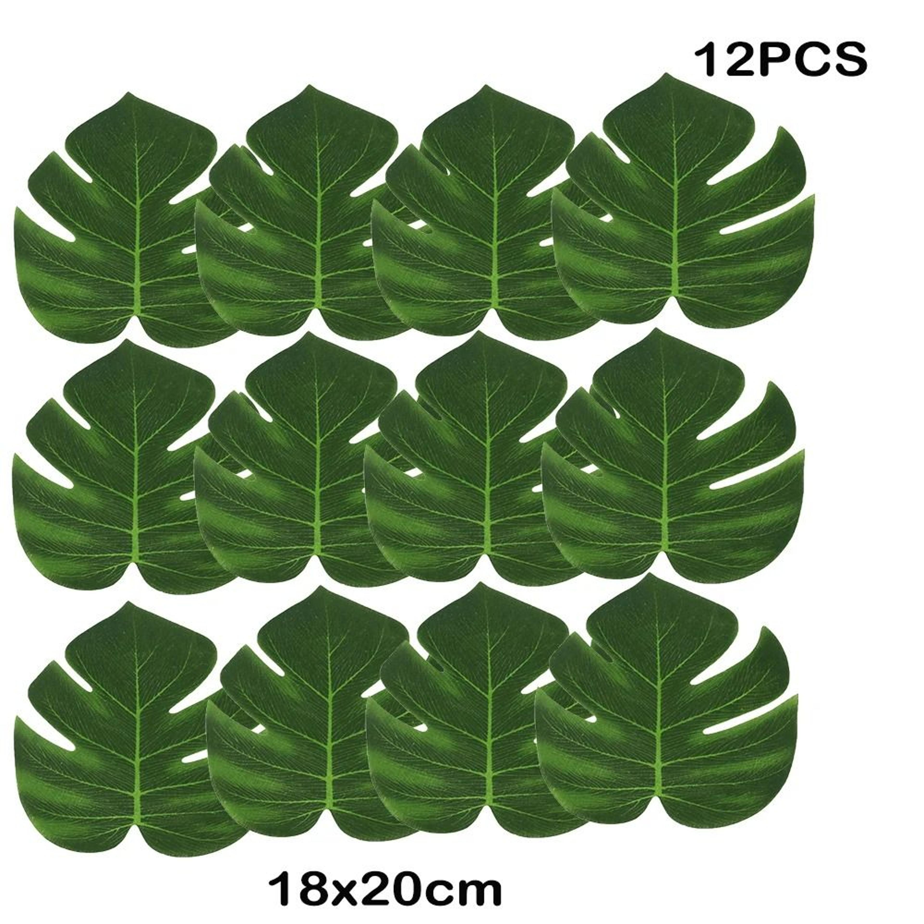12Piece Tropical Palm Leaf Decor Set 7
