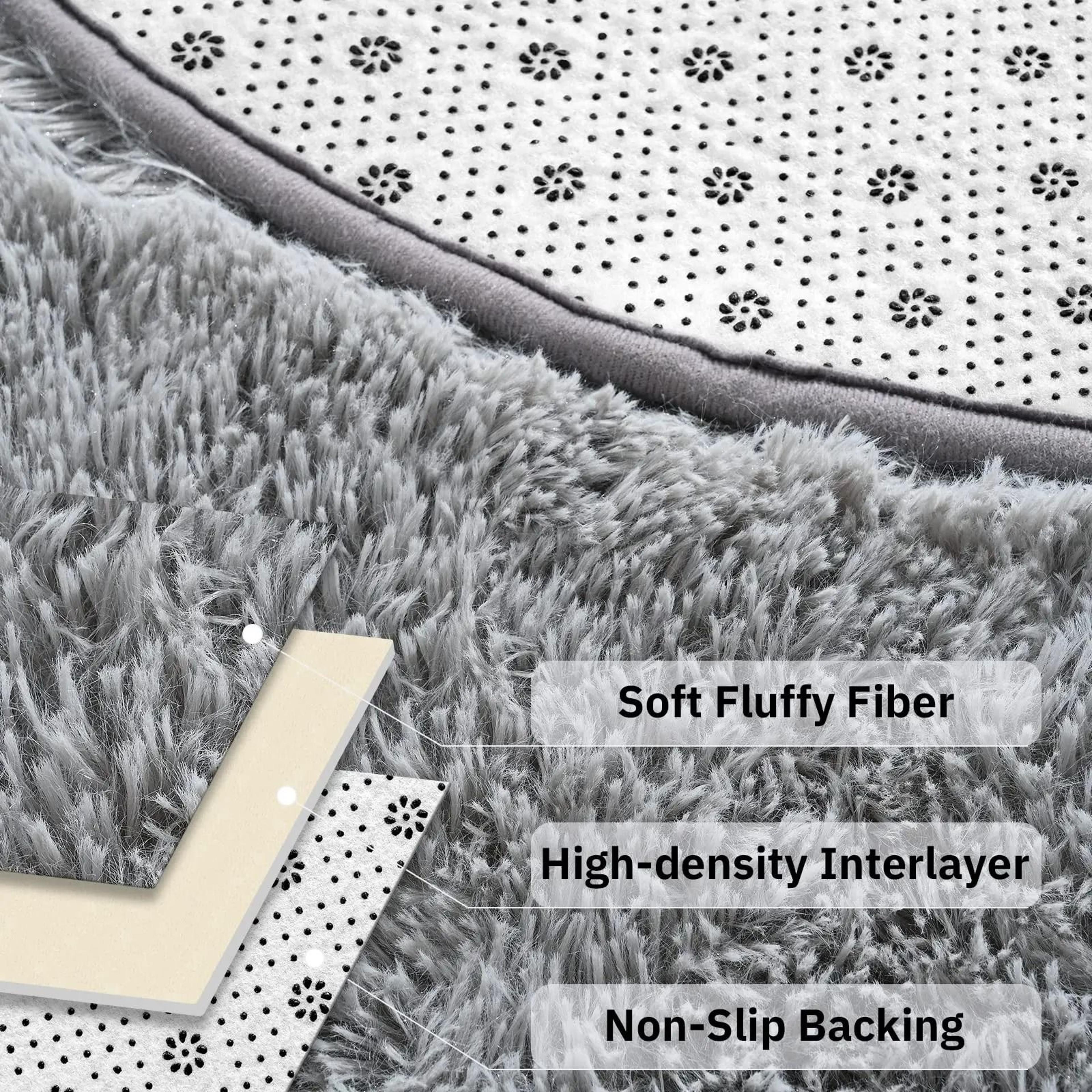 UltraSoft Fluffy Round Plush Rug 5