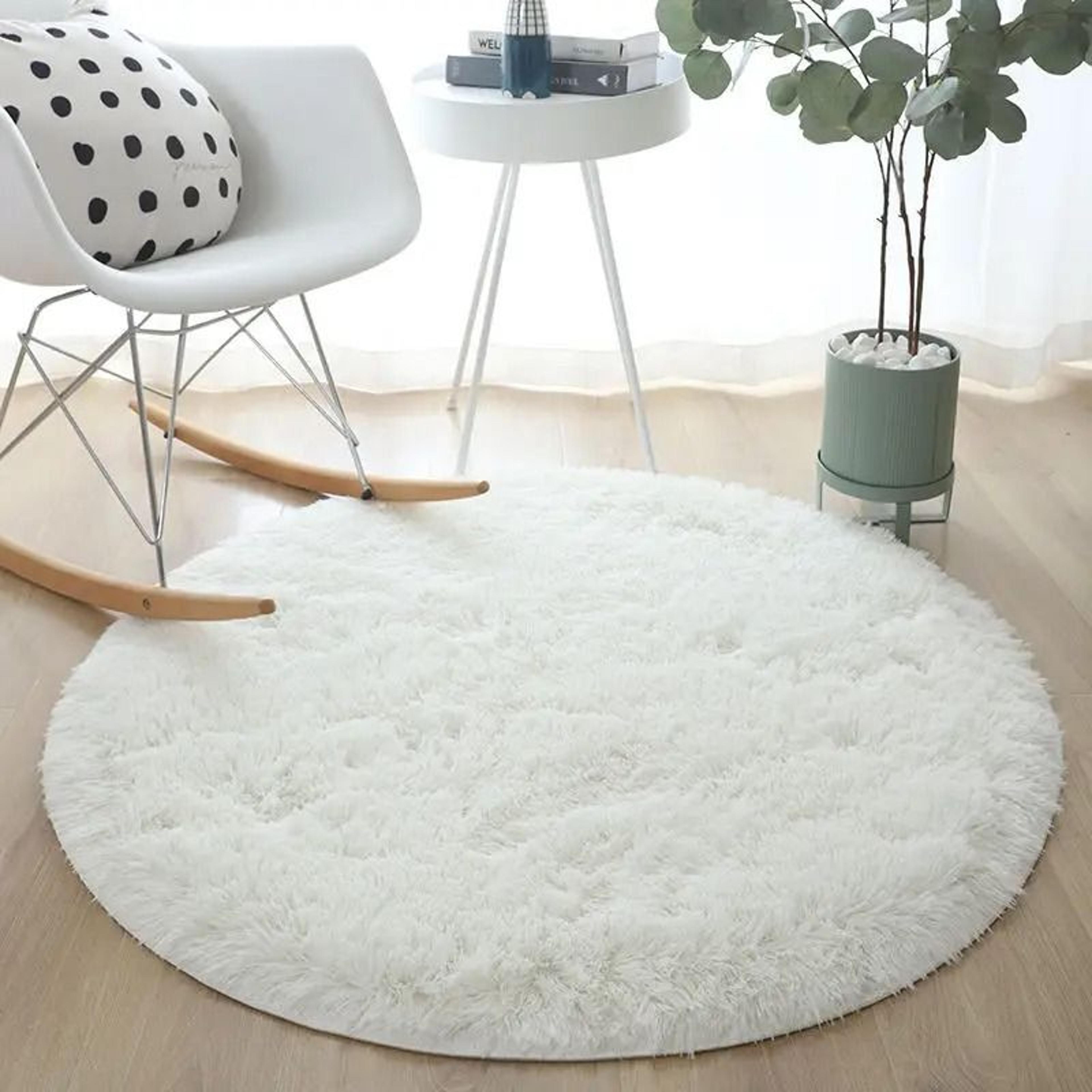 UltraSoft Fluffy Round Plush Rug 9