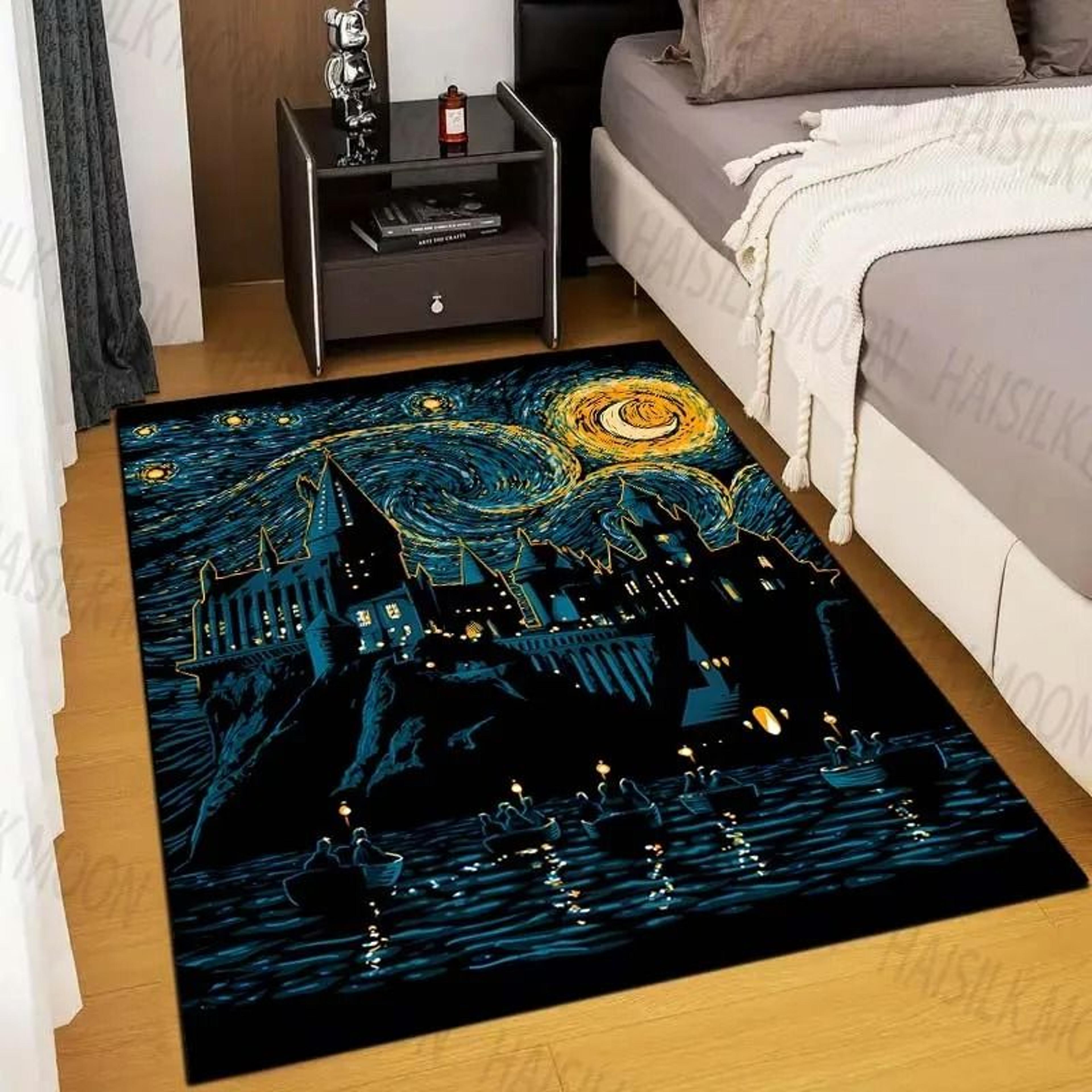 Magic School Castle Print Area Rug 15
