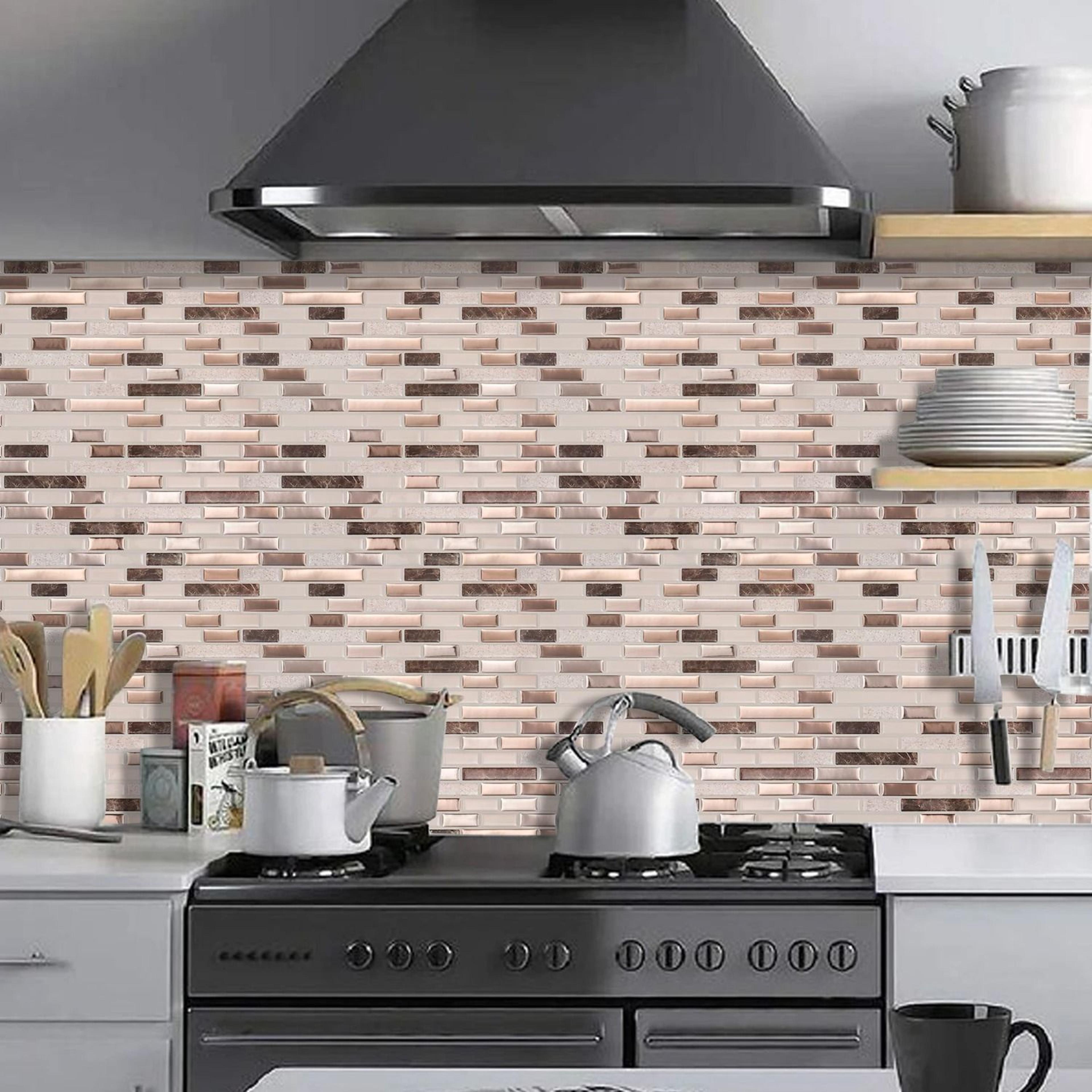 3D Waterproof Peel  Stick Kitchen Wall Tiles  10Piece Set 4