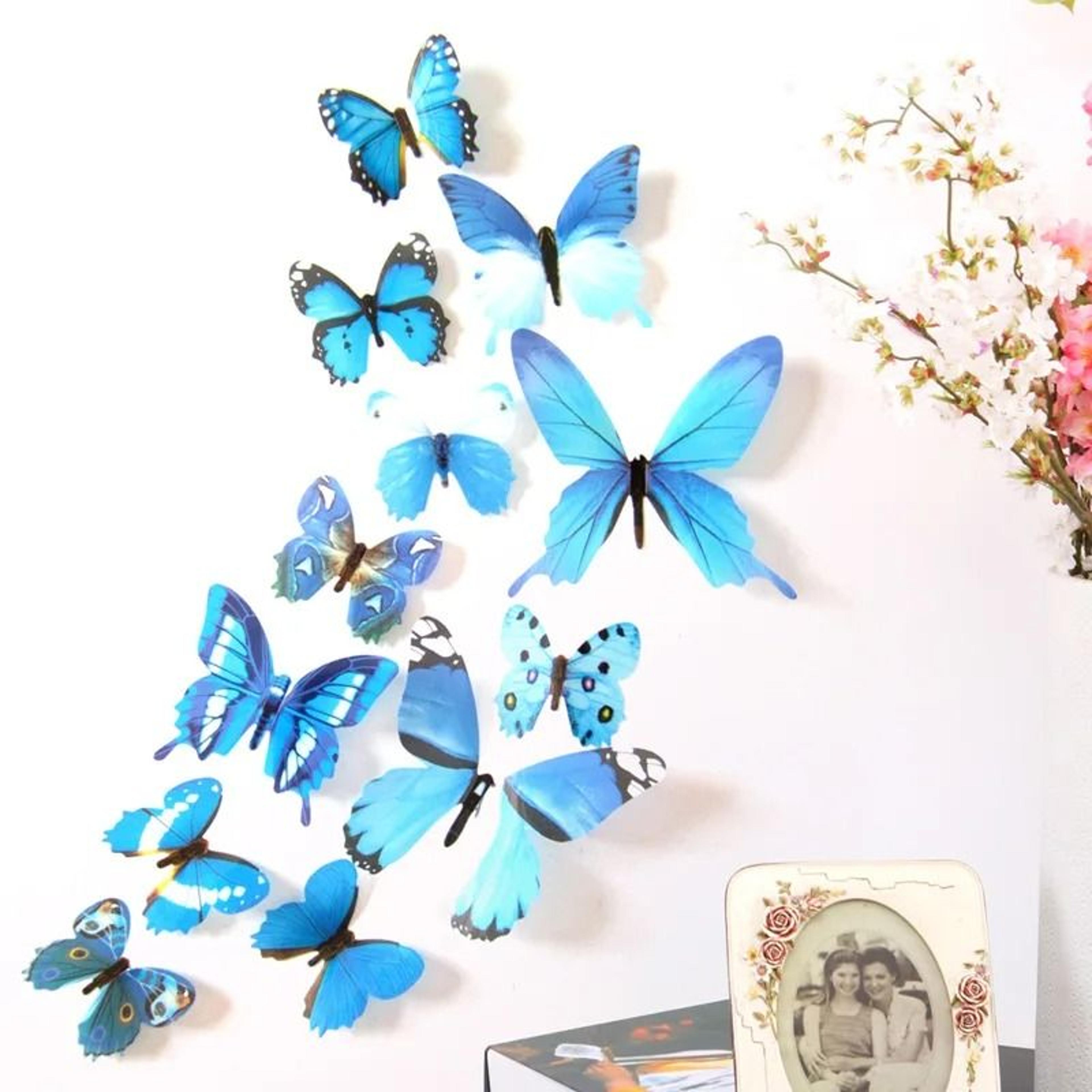 3D Decorative Butterfly Wall Stickers  12Piece MultiSize Set 5