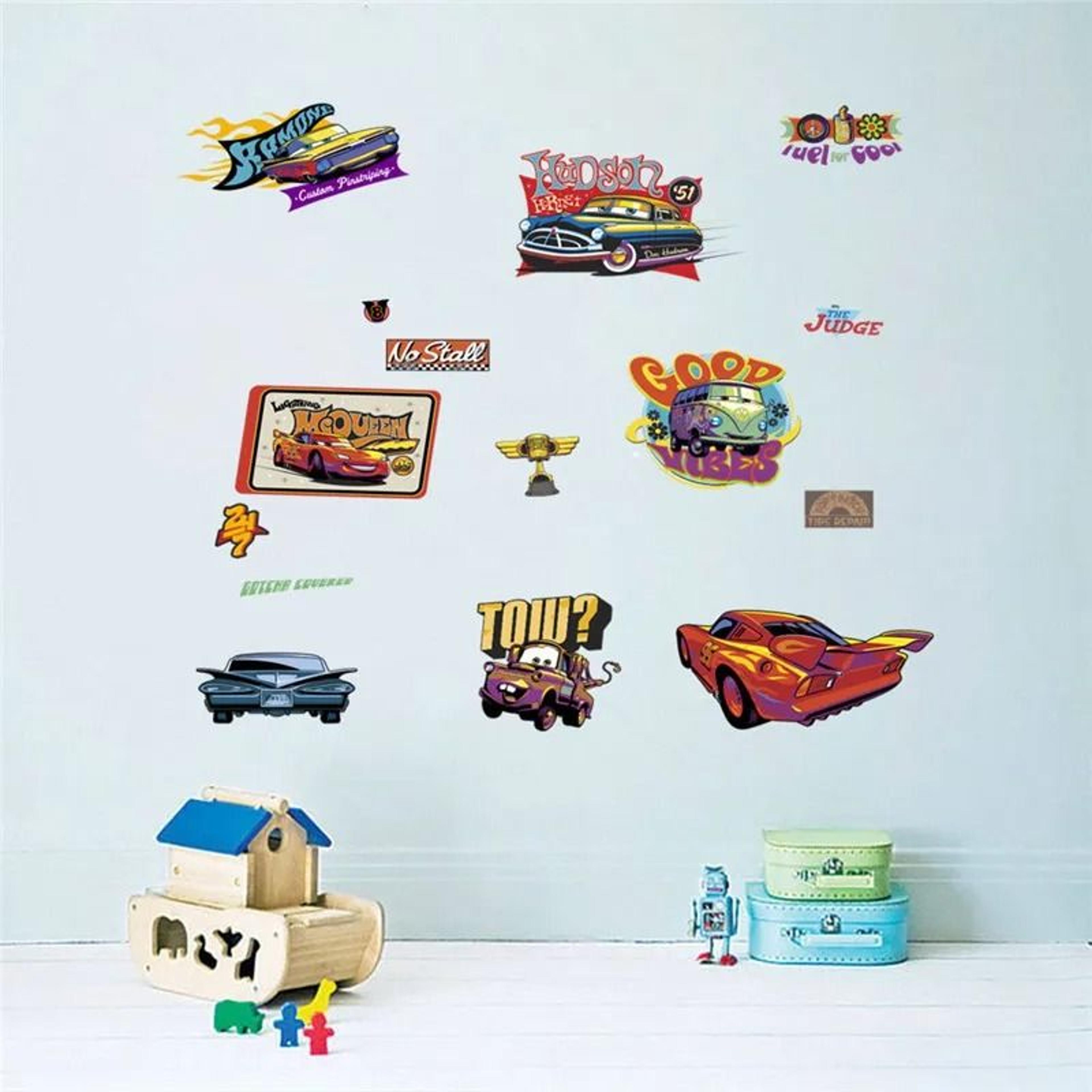 3D Lightning McQueen Mural  HighDefinition Cartoon Racing Wall Decals 15