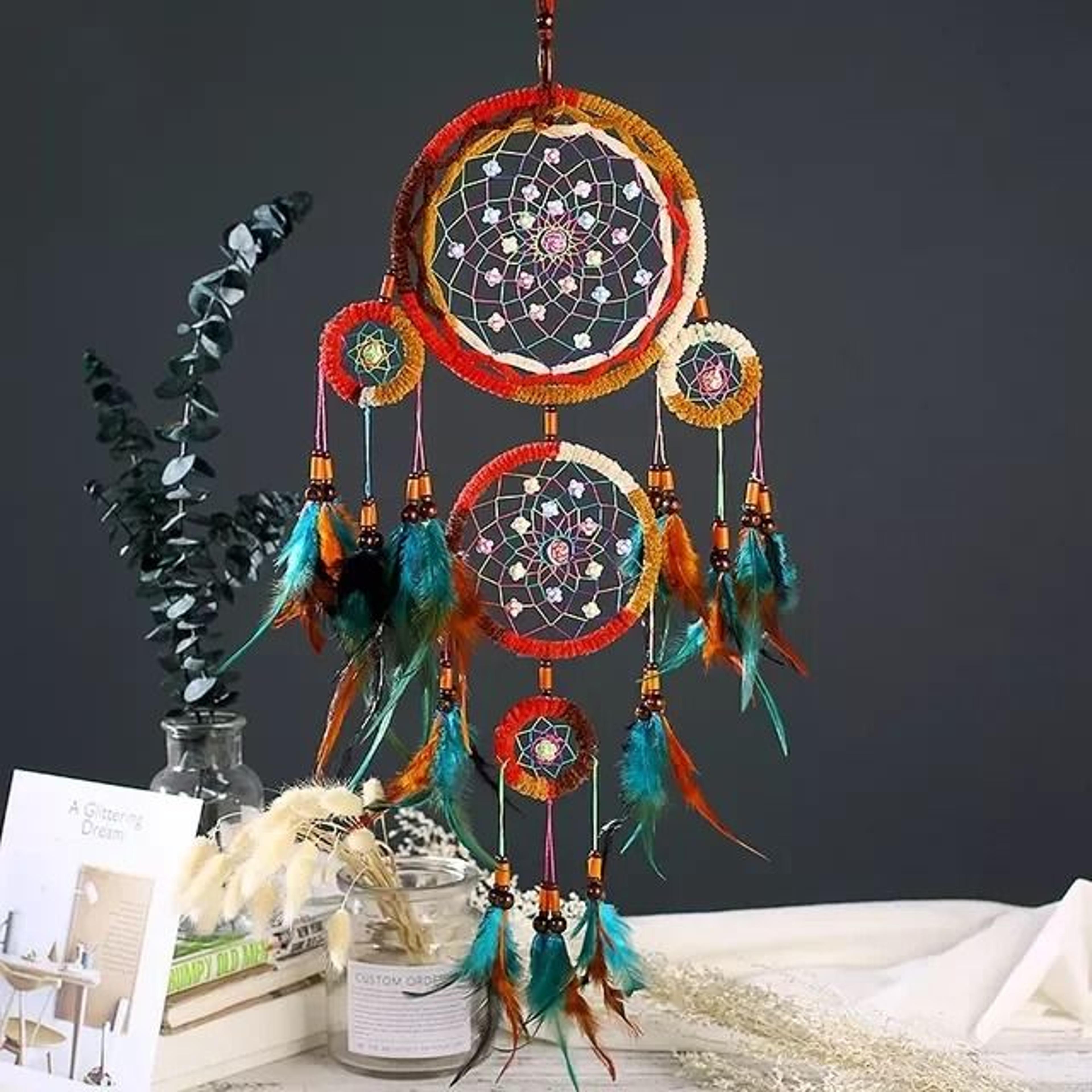 FiveRing Celestial Dream Catcher  HighDefinition Tiered Textile Sculpture 8