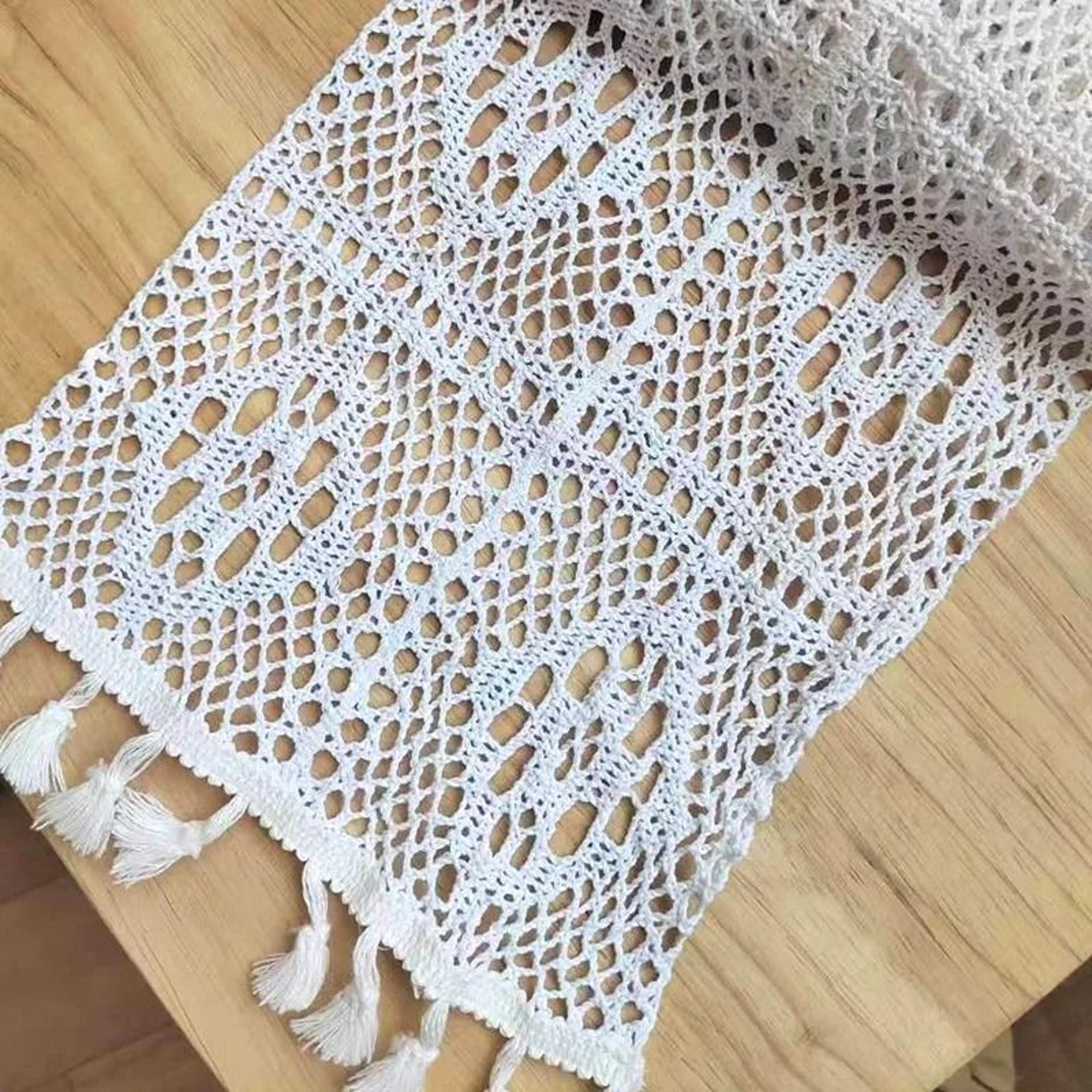 Textile Narrative Sculpture  HighDefinition Crochet Lace Architectural Runner 11