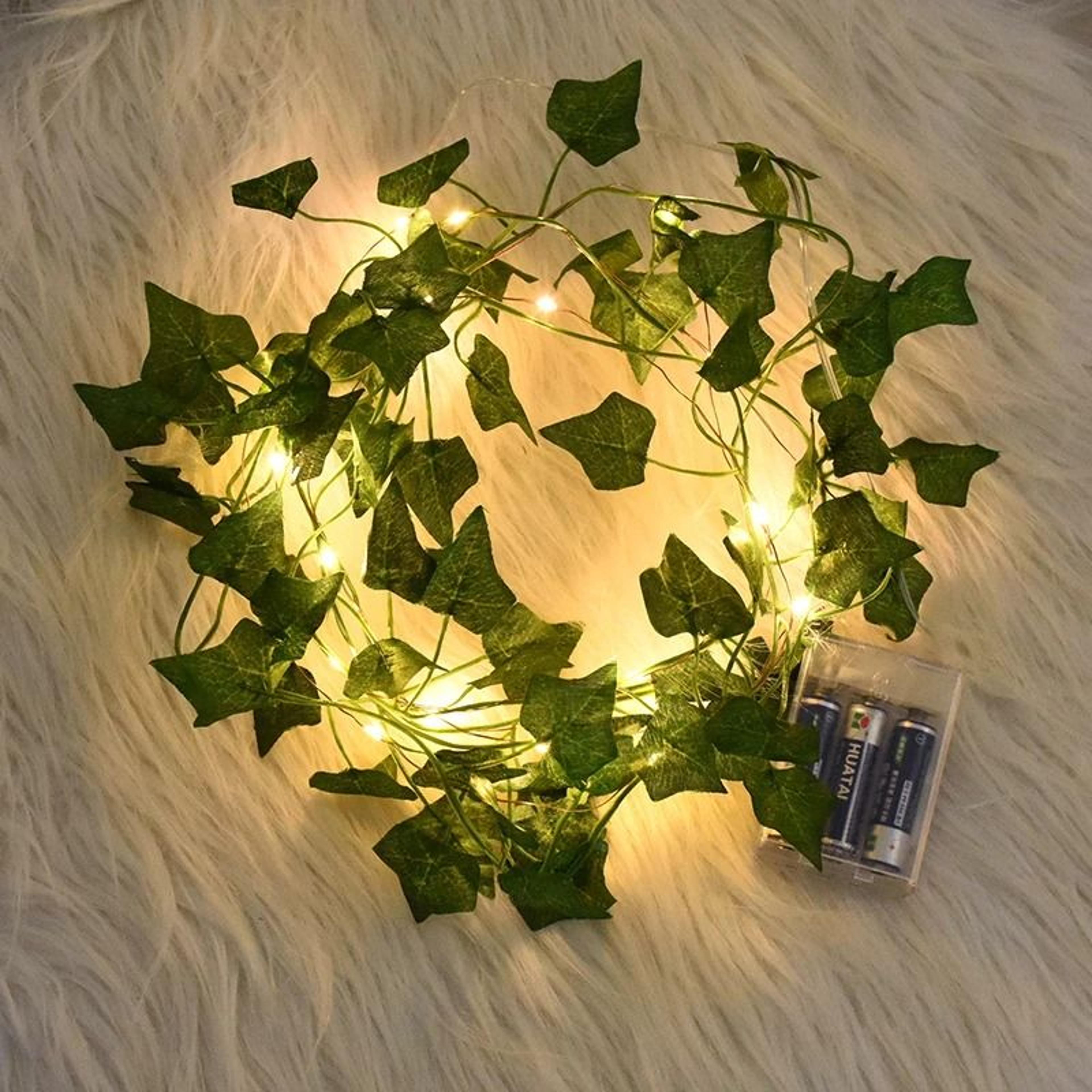 Artificial Leaf String Lights  Flexible Vine Fairy Lights For Wedding Garden And Home Decor 2