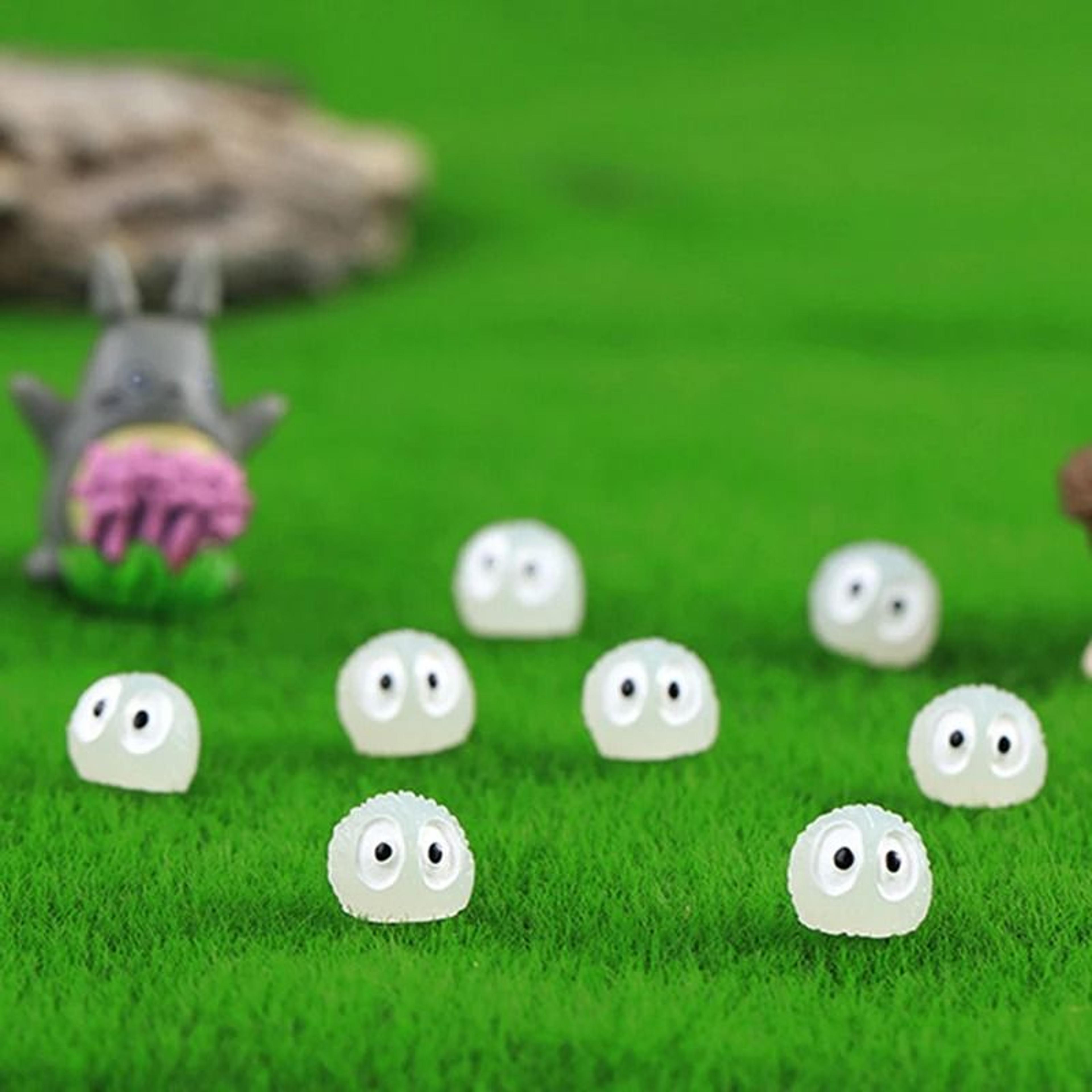 10Piece Glow In The Dark Dust Elf Miniature Set  Kawaii Studio Ghibli Inspired Micro Landscape Deco 5