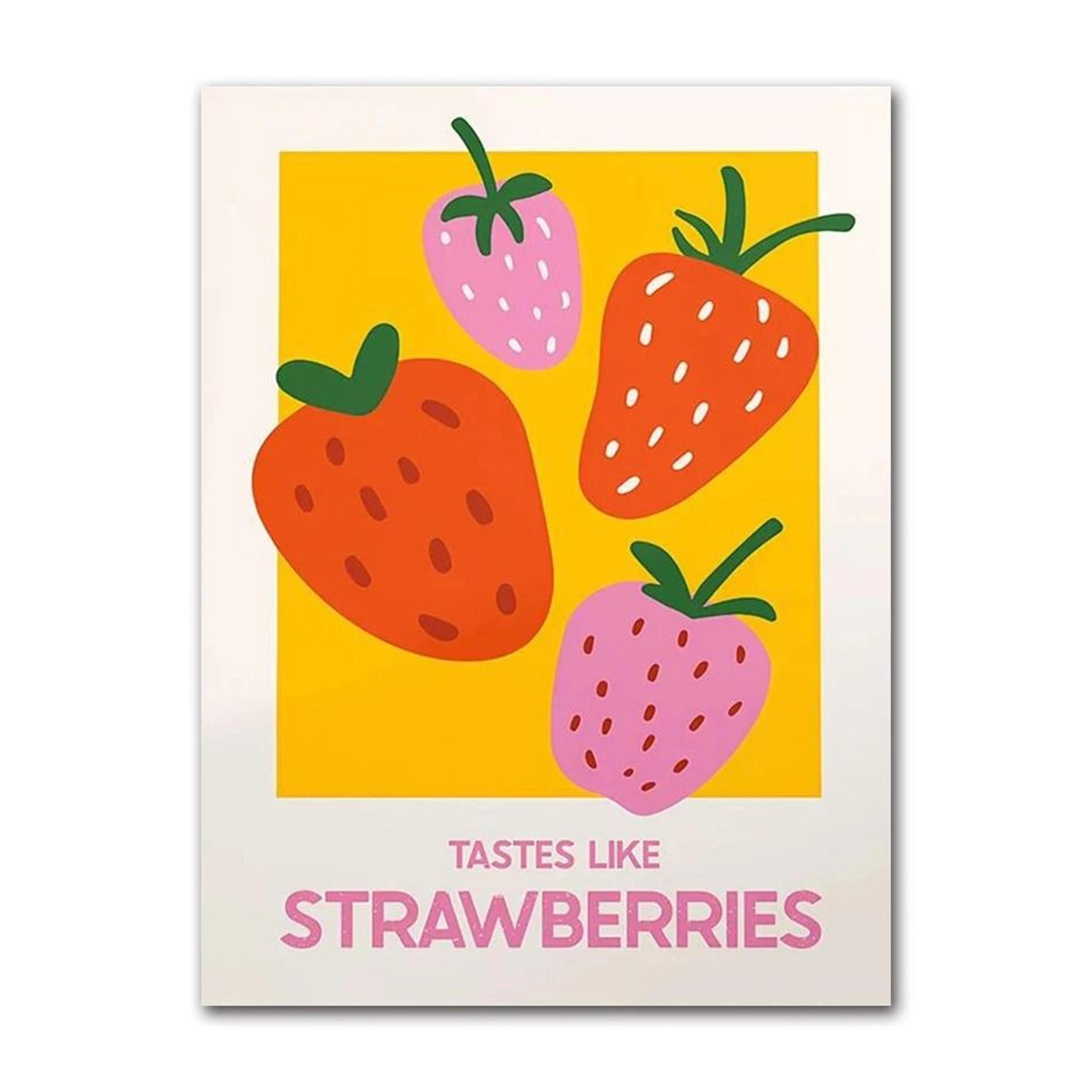 Retro Cocktail Drink Posters  Pink Strawberry  Lemon Kitchen Bar Decor  Minimalist Canvas Wall Art 13