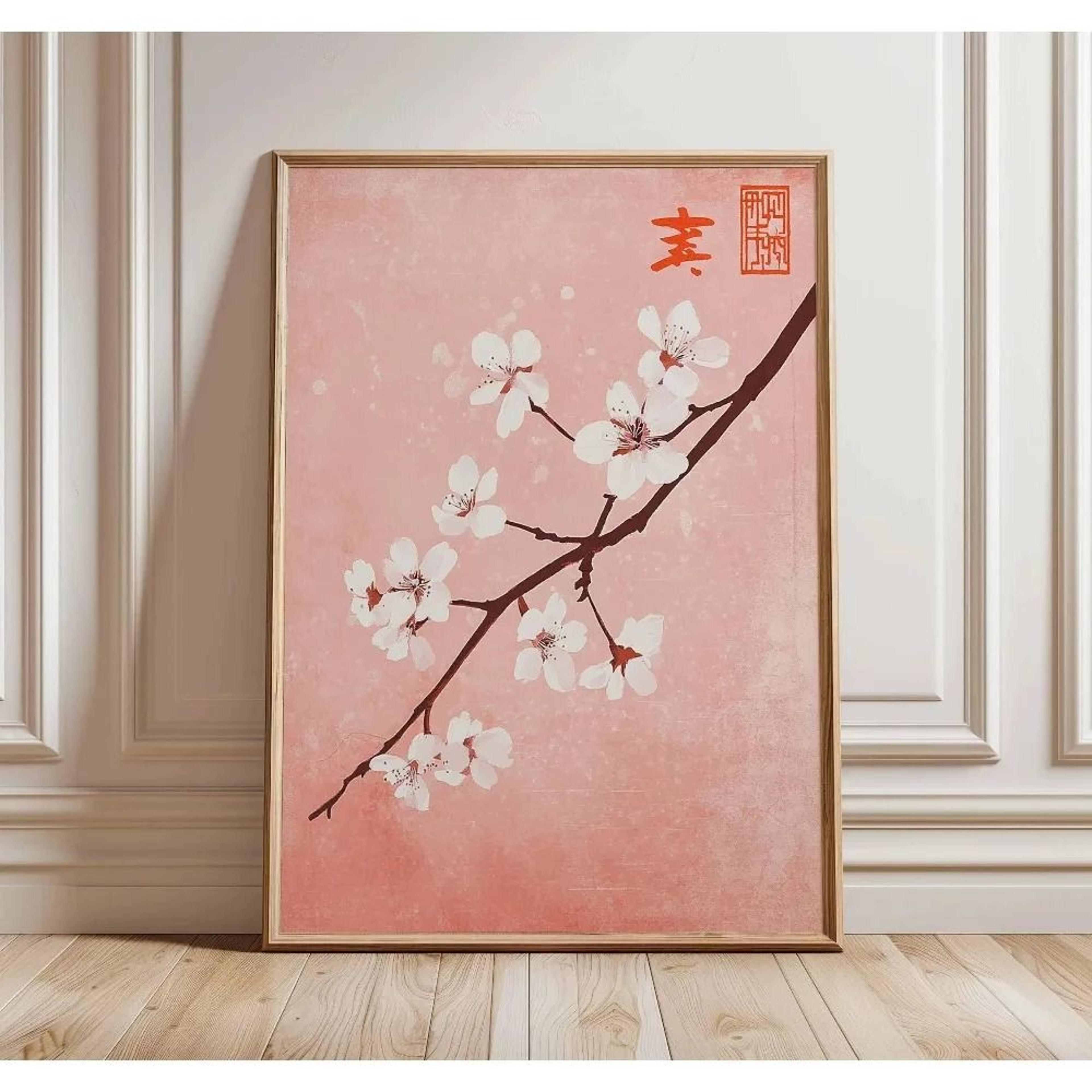 Ancient Pine Tree Wall Art  Japanese Zen Plant Decor  Oriental Nature Poster  Calm Forest Canvas Pa 2